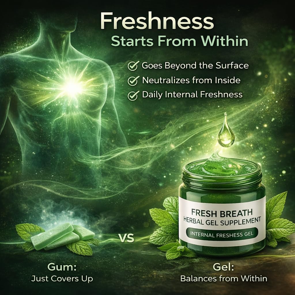 Anti-Bad Breath Herbal Gel – Fresh & Clean Daily Care, Botanical Gel with Chlorophyll & Parsley, Lightweight Oral Care Gel for Everyday Routine, 120g, 60-Day (2)