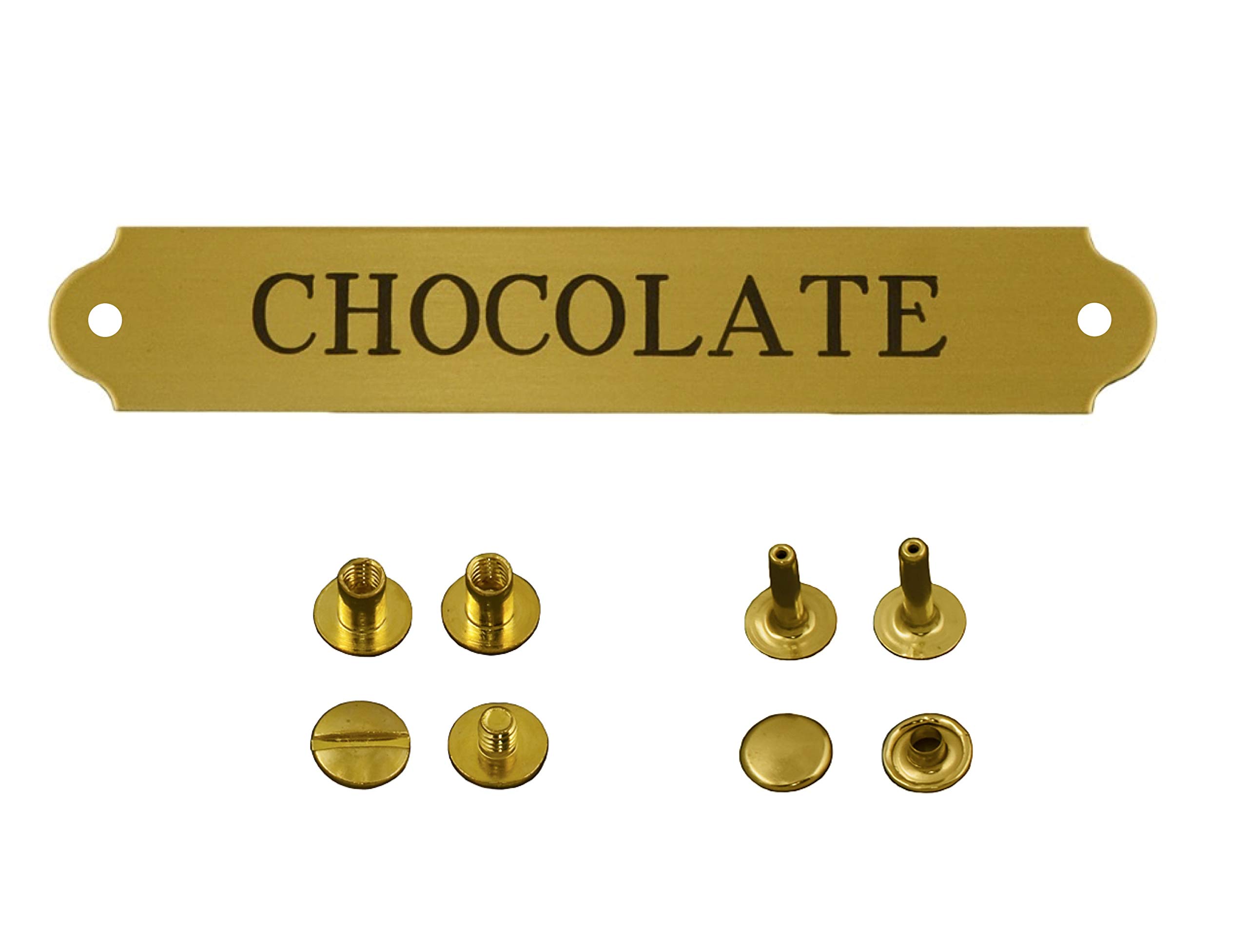 Tack Room Studio Halter Plate: 1/2" x 3" Solid Brass or Nickel