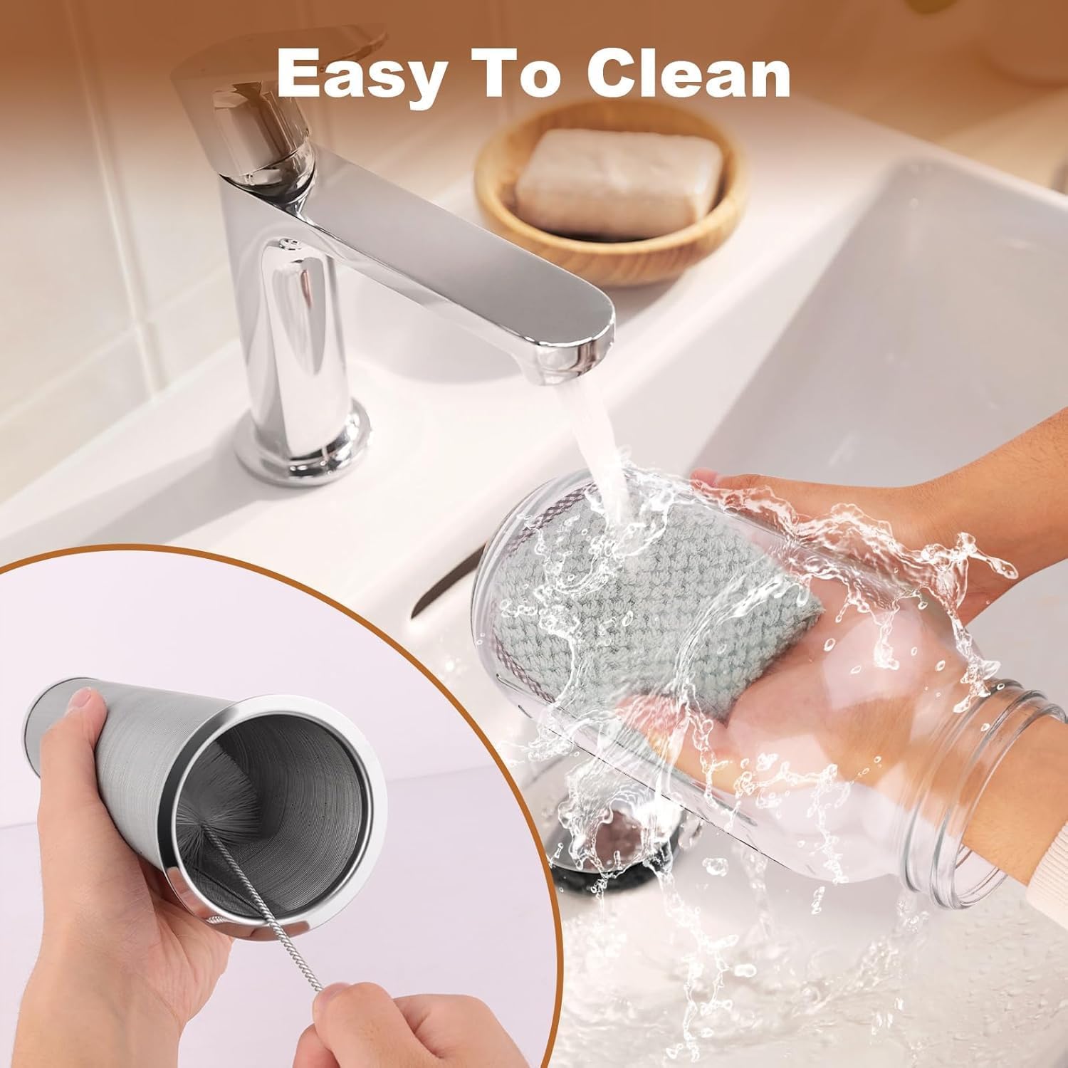 Cold Brew Coffee Maker Jar - 64oz Thick Glass Multipurpose Mason Pitcher Spout Lid with Handle & Stainless Steel Filter for Iced Coffee, Lemonade, Ice Tea, Homemade Fruit Drinks Container (Black)