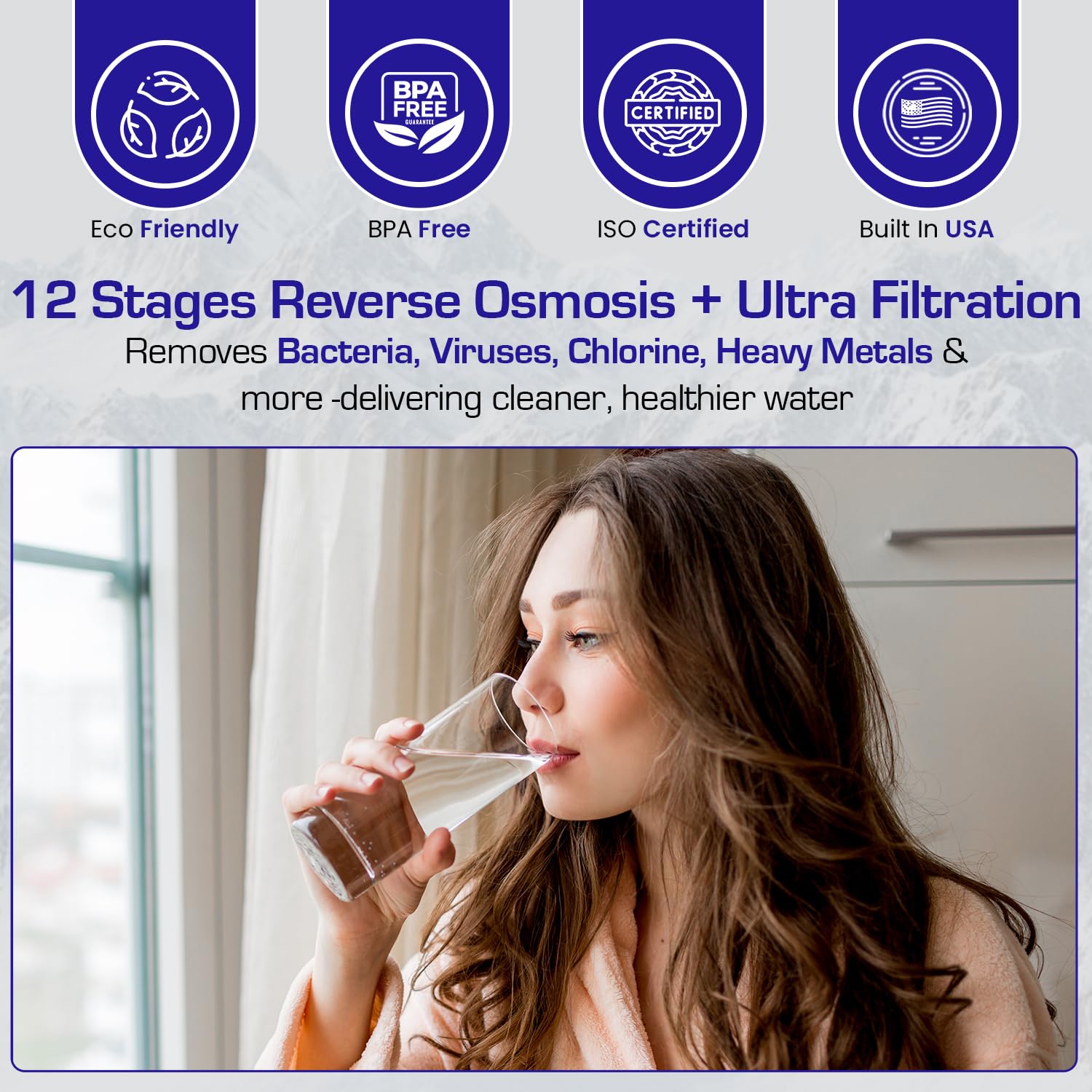 Crystal Quest Thunder Ultrafiltration/Reverse Osmosis Under Sink Water Filter System – 12-Stage GAC Filtration – Complete Installation Kit – 100 GPD