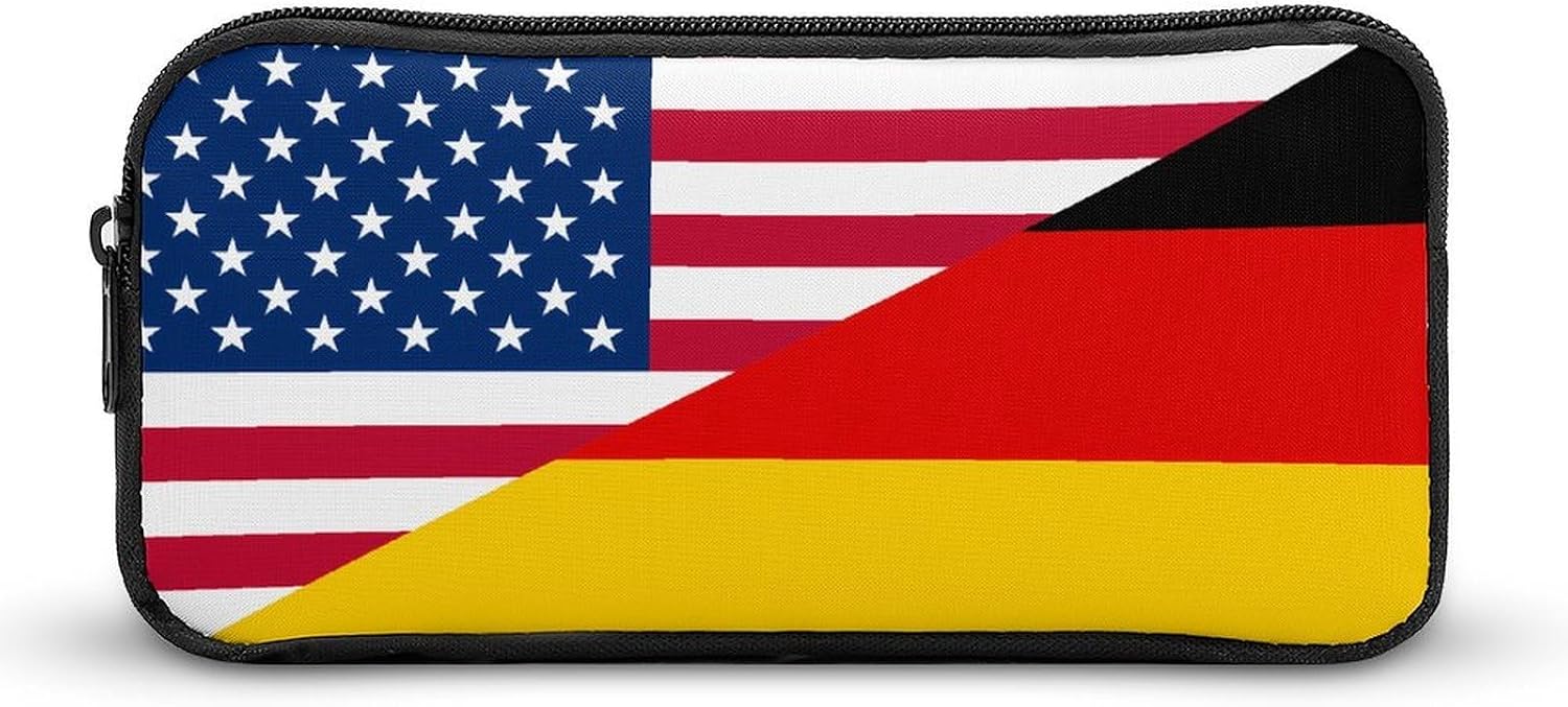Flag of USA And Germany Travel Cosmetic Bag Makeup Bag