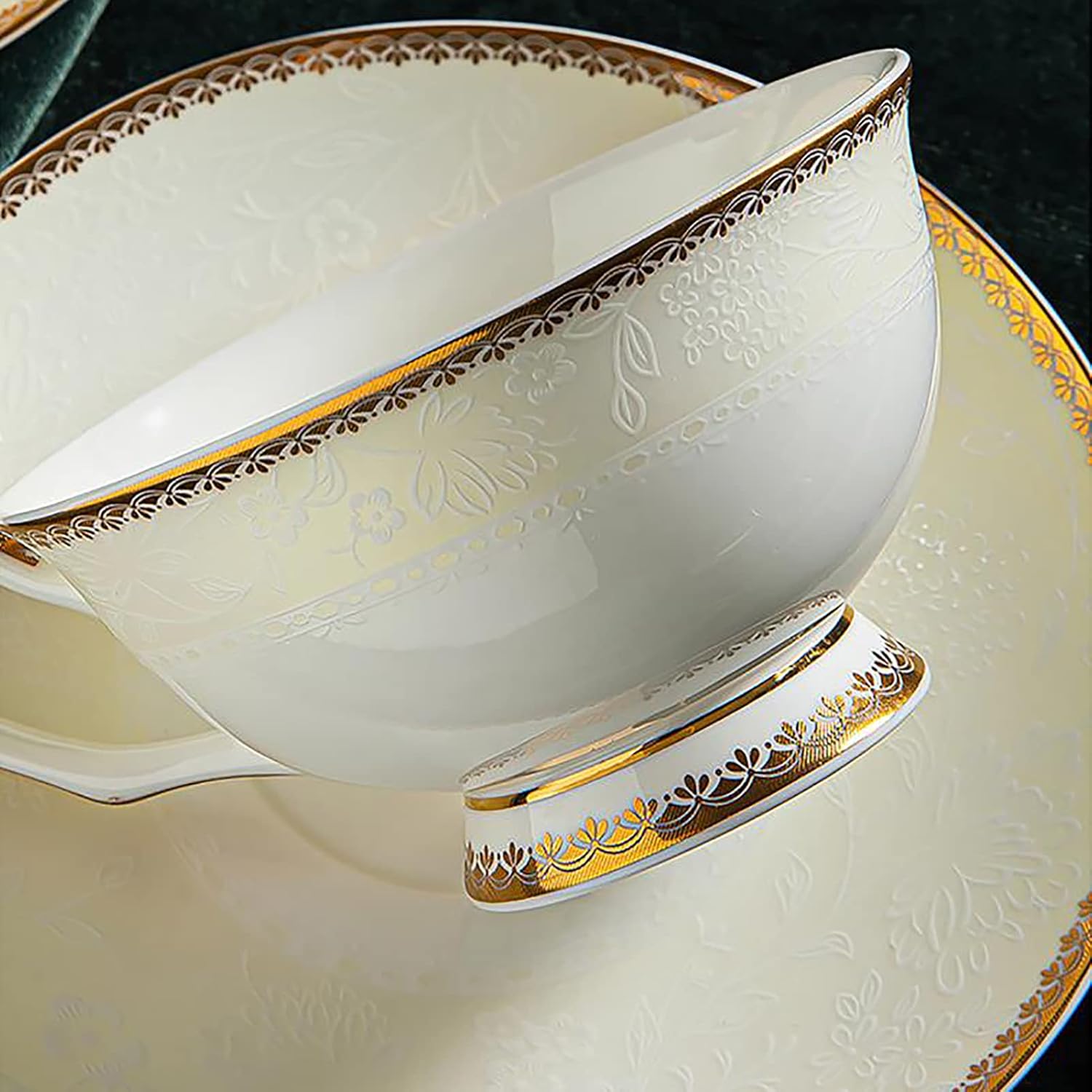 Ceramic Coffee Cup Saucer Spoon Set,Coffee Cups,Tea Set Cup And Saucer Set Embossed European Style Coffee Cups Style Afternoon Tea Set Light Luxury Retro Bone China Box