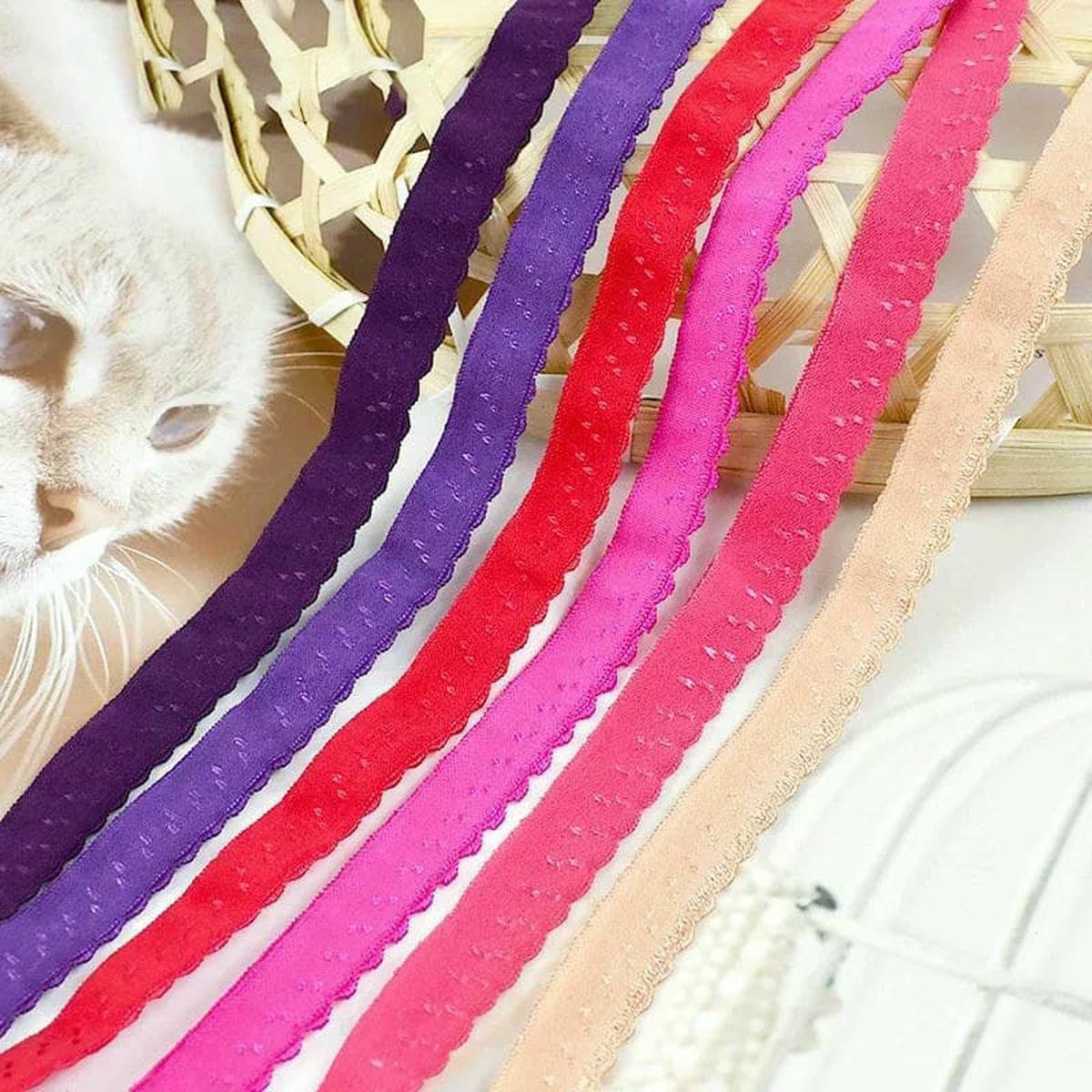 Elastyczna taśma nylonowa, Sewing Elastic Band Polyester 11mm Multicolor 10-50 Meters(Apricot 11mm,40Meters)