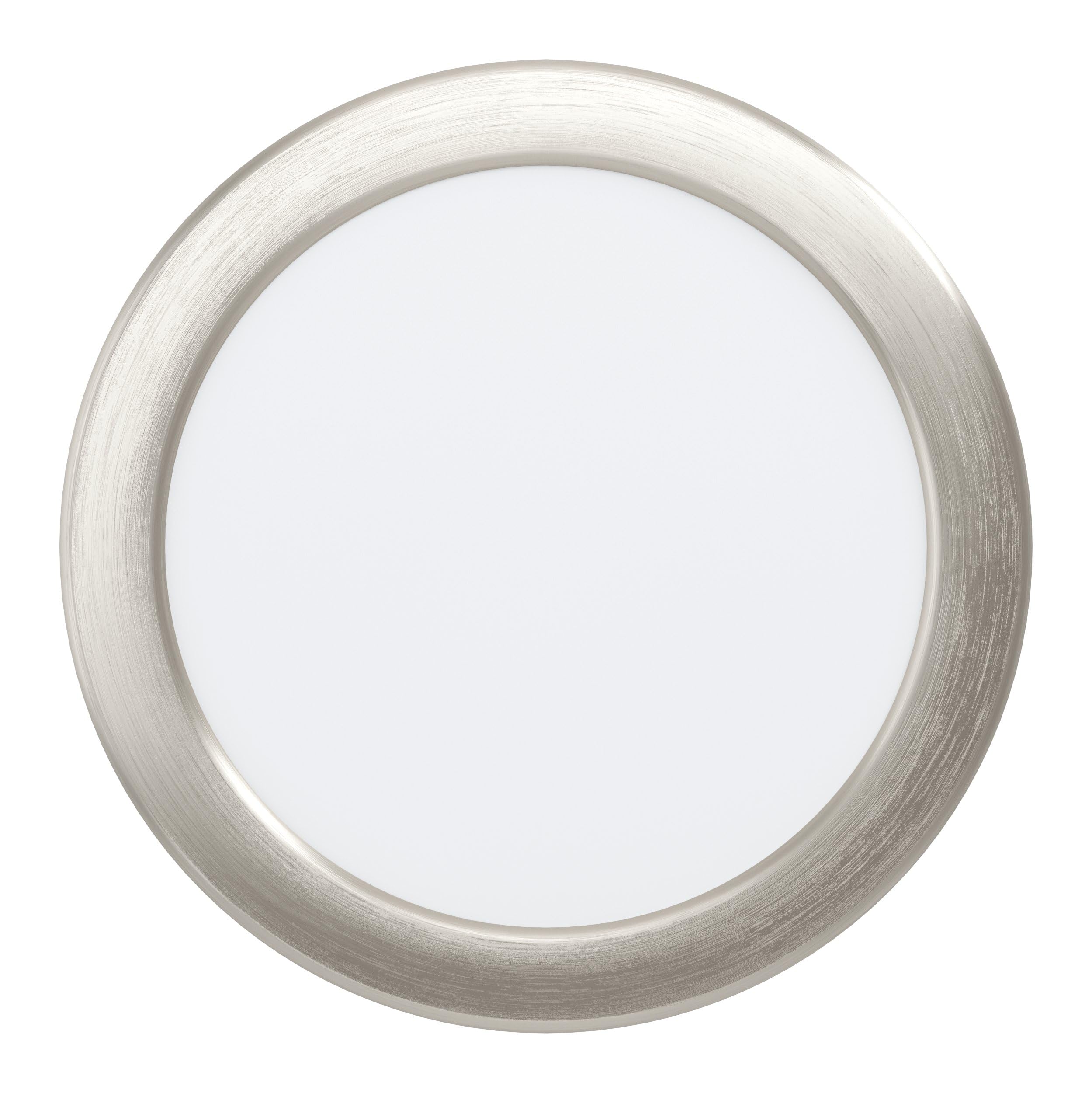 Eglo Recessed LED Ceiling spot Alange, Round Spotlight Fitting, Ceiling lamp Made of Metal and Plastic in Silver and White, Downlight Warm White, Ø 16.6 cm