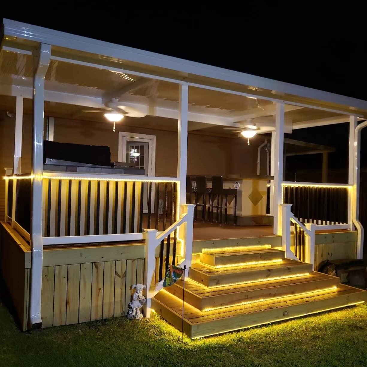 YEGUO Solar Rope Lights Outdoor Waterproof LED, 2 Pack Each 33ft 100 LED Rope Lights Outdoor, PVC Tube Warm White Fairy String Lights for Pool Balcony Tree Garden Yard Fence Party Walkway Path