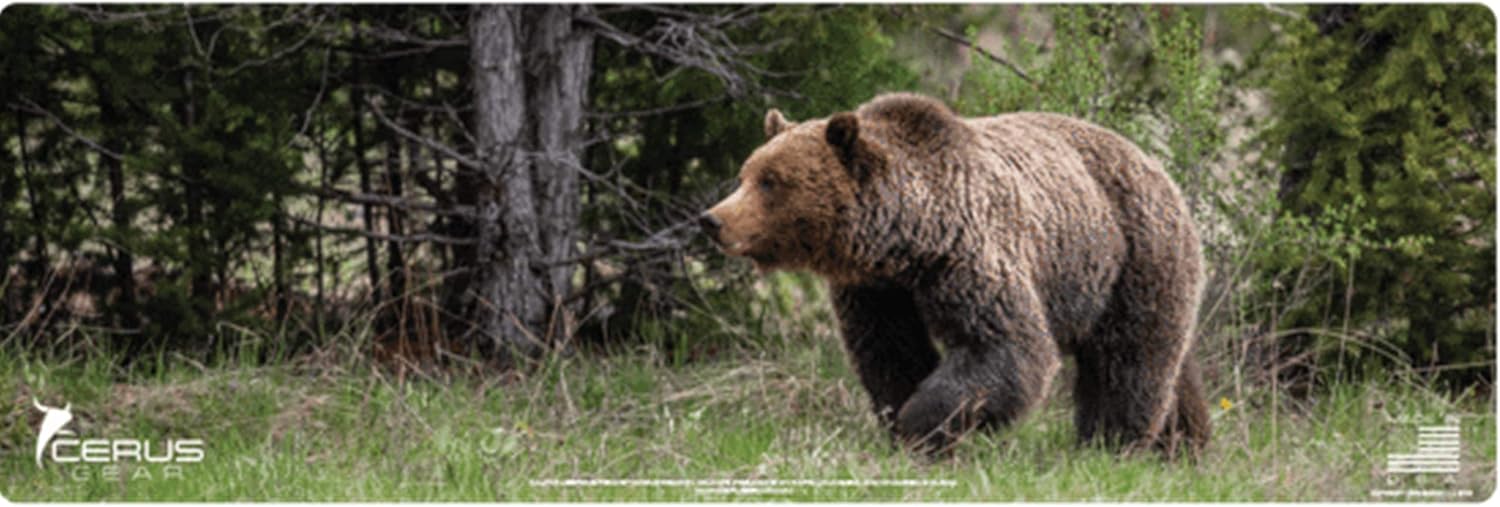 EDOG Grizzly Gun Cleaning Mat - Wild Grizzly Bear in 4 Color Splendor 12x36 inches Compatible All Series Rifle 3mm Padded Pad Protects Your Firearm Magazines Bench Table Surfaces Oil Solvent Resistant