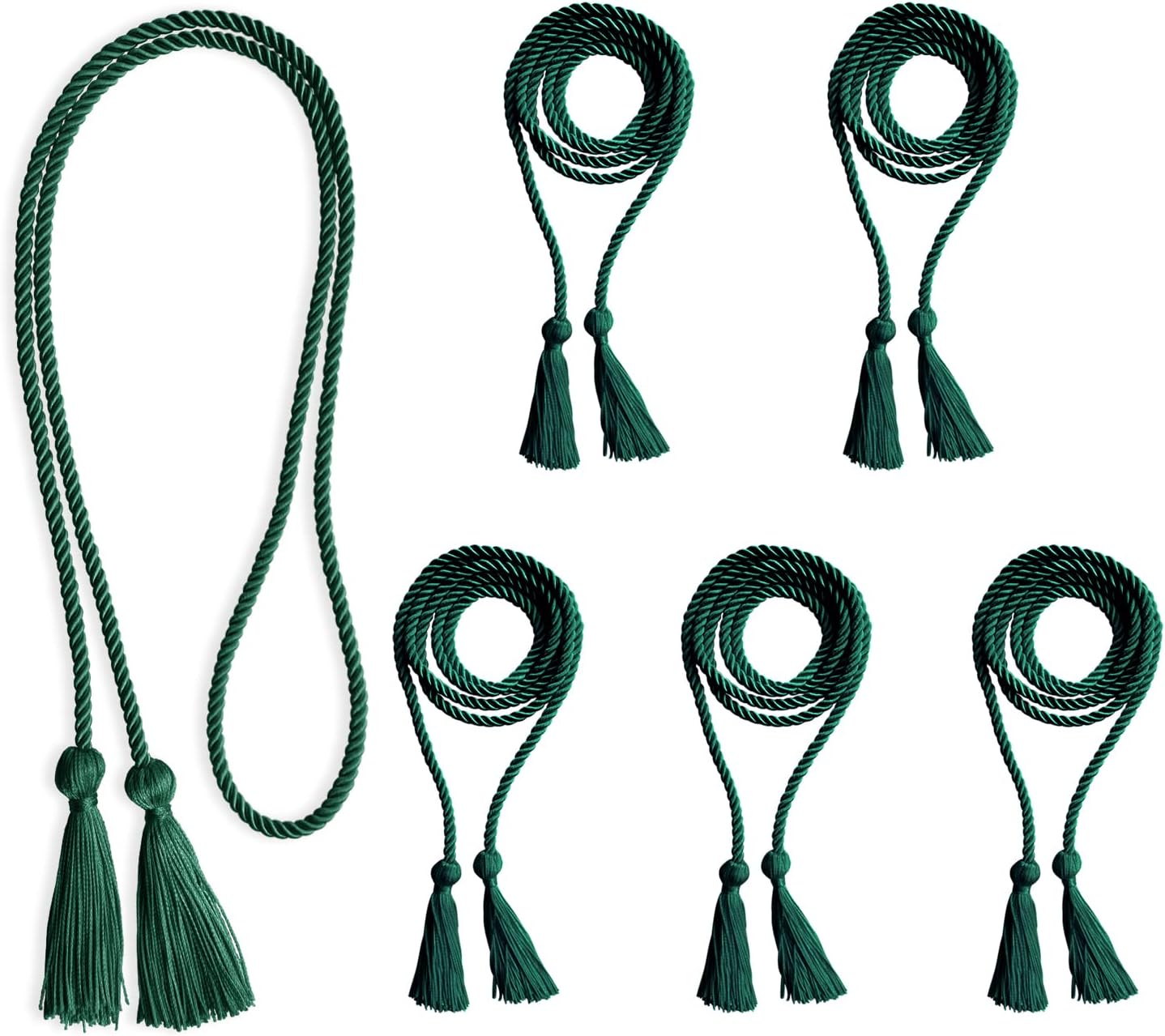 Endea Graduation 6 Pack Honor Cords 67" With Tassel Ends
