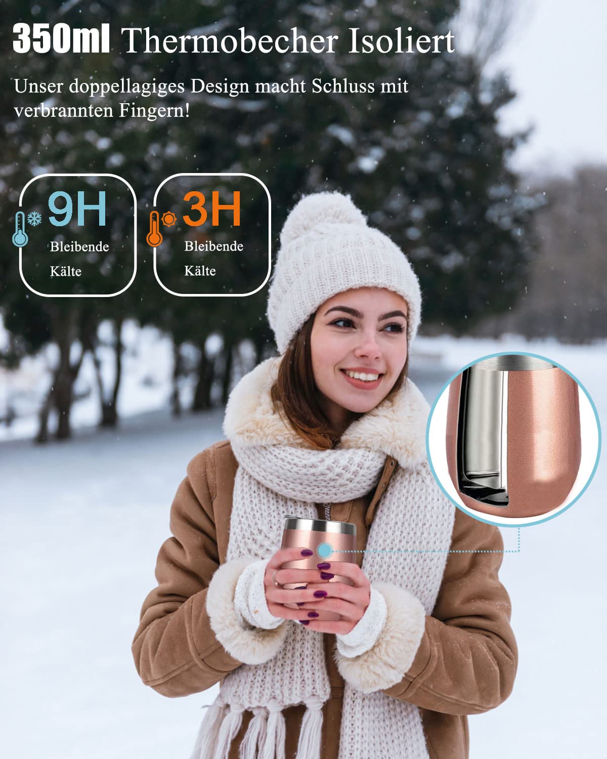Livole Tazza termica da 20 oz da 600 ml per uomini, donne, tazza da