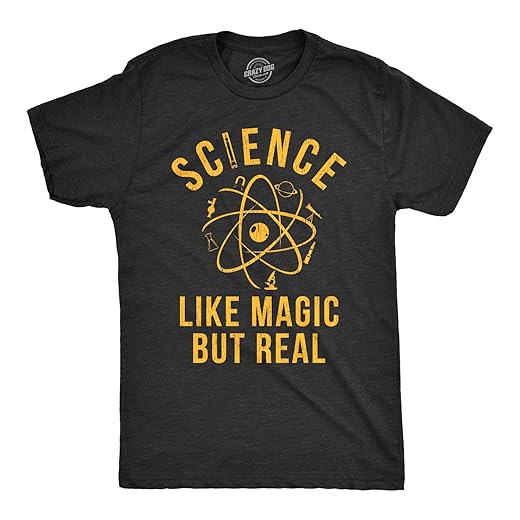 Mens Science Like Magic But Real T Shirt Funny Nerdy Teacher Tee