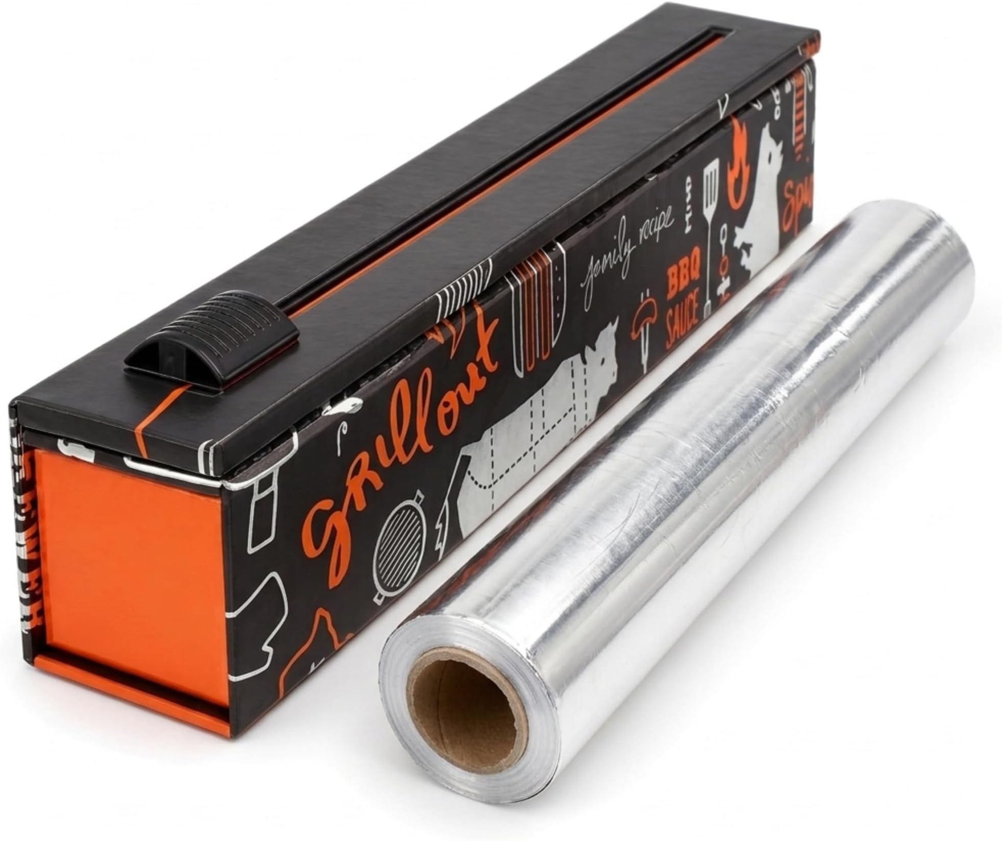 ChicWrap BBQ Grill Aluminum Foil Dispenser - Includes 12"x30' roll
