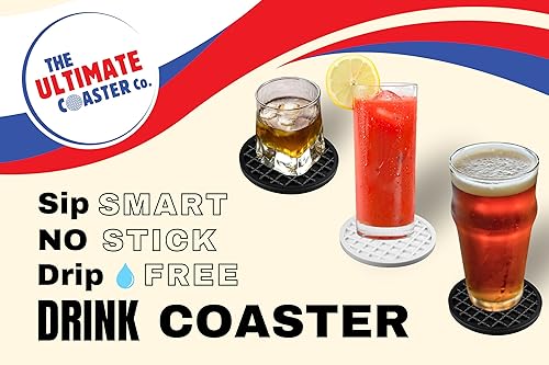 Miniatura 3 de Posavasos con soporte, 4 unidades, posavasos para bebidas calientes o frías, duradero, antideslizante, antiadherente, negro (negro)