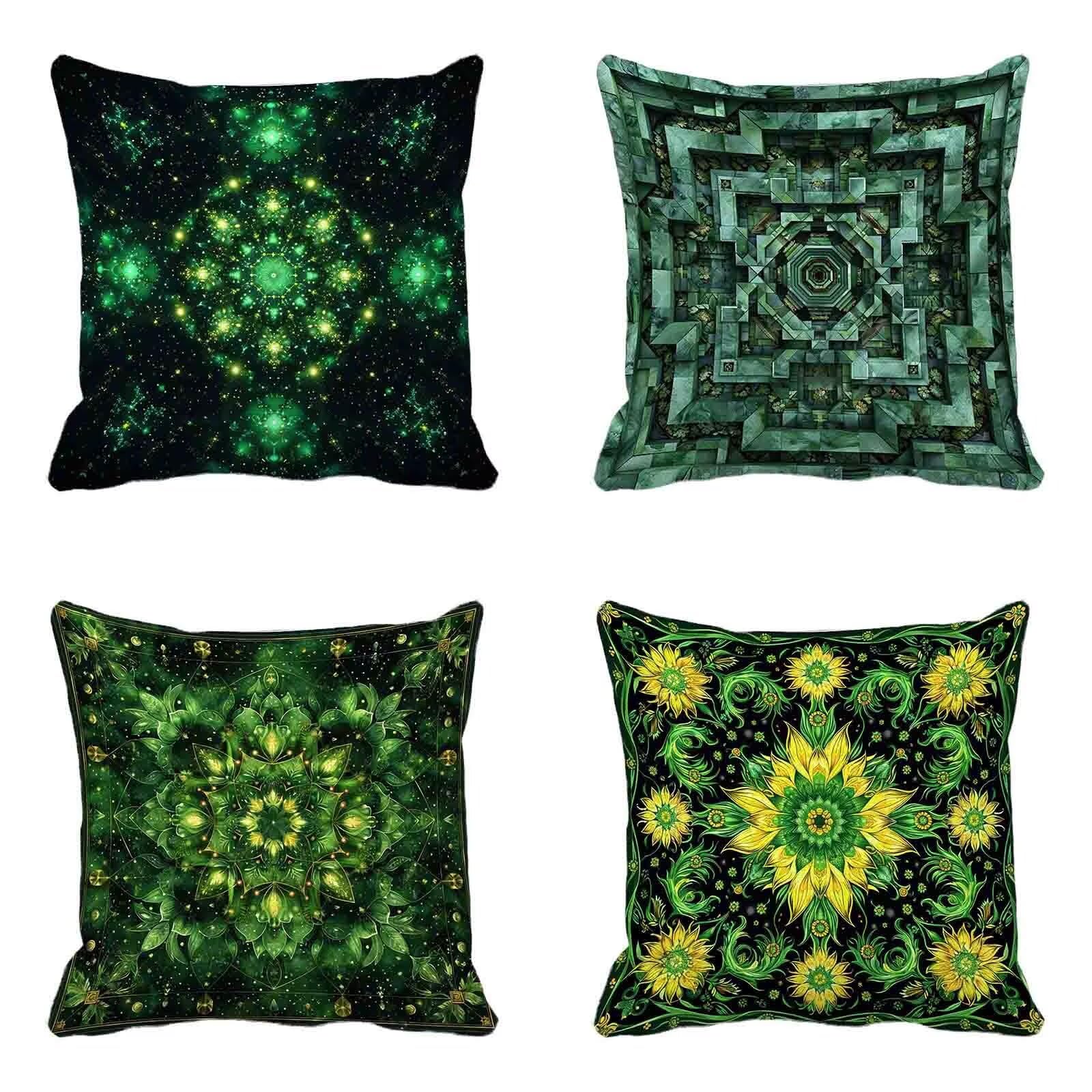 Coussin canape boheme pour decoration maison salon chambre lot de 4 taies