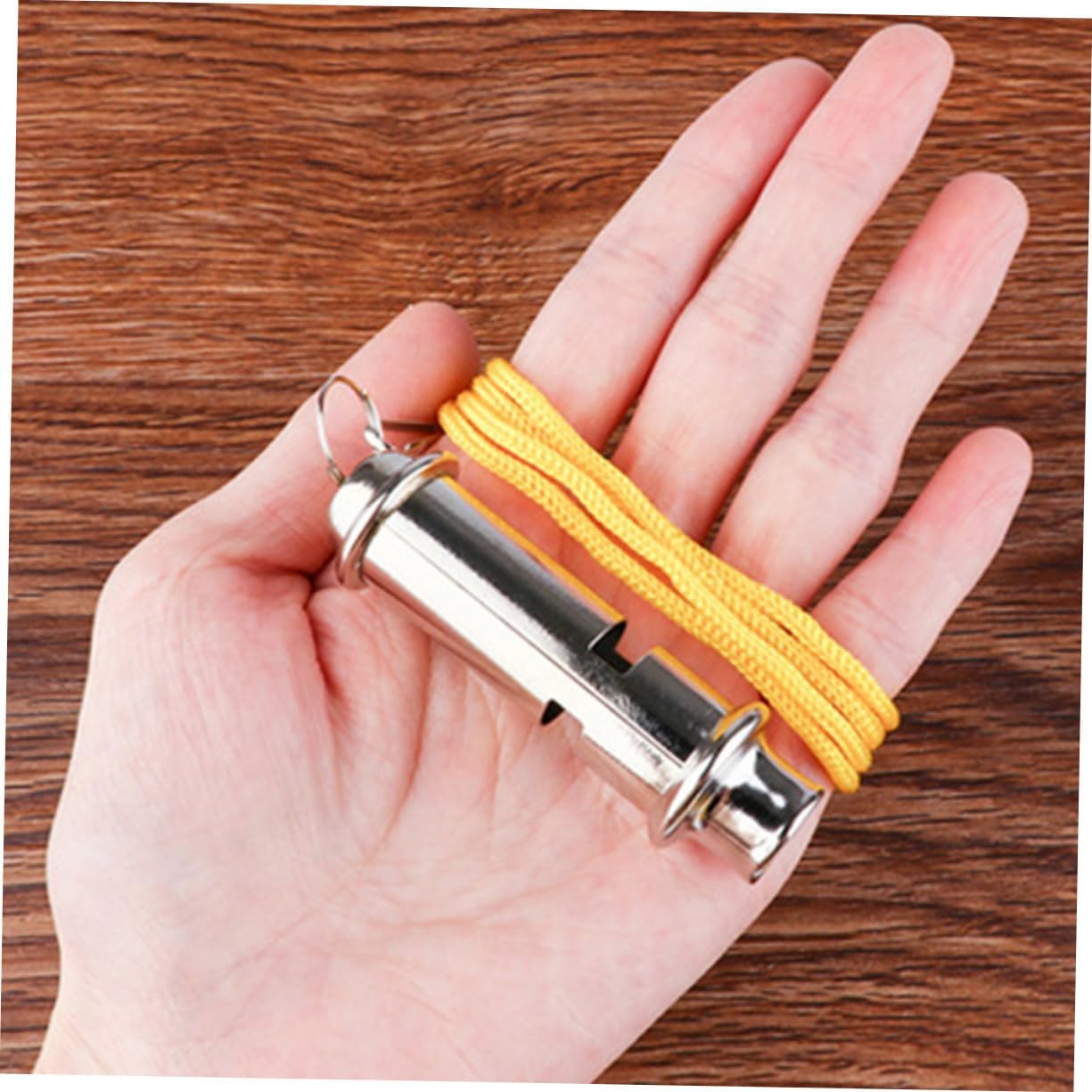 VANZACK 3pcs Outdoor Safety Whistle Portable Stainless Steel Emergency Whistles with Lanyard for Hiking Camping and Survival Activities