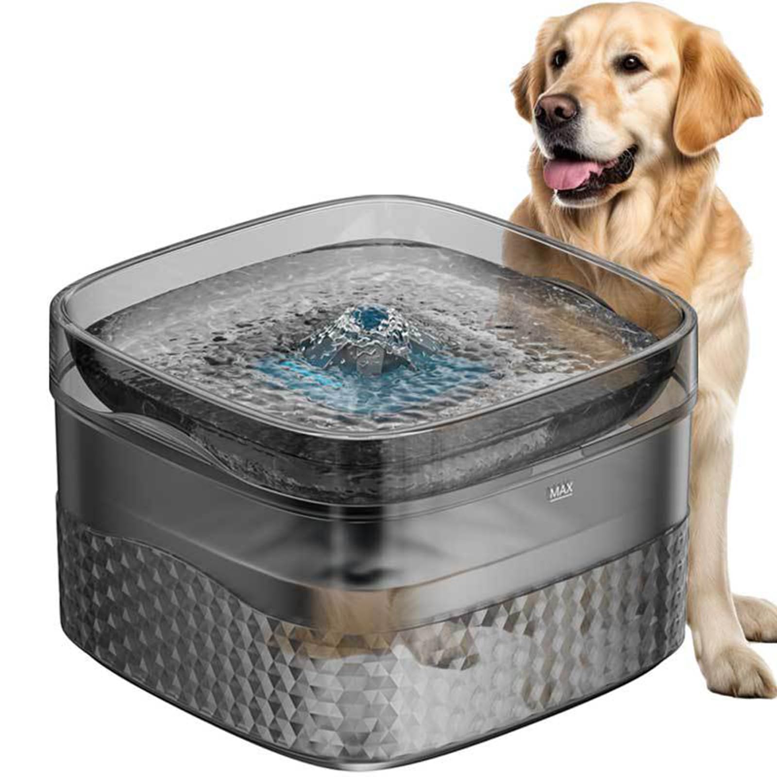 Fontanella per Cani E Gatti 304Oz/2.4Gal/9L, Fontana d'Acqua Fresca con Serbatoio Visivo Sensore di Movimento Fontanella per Gatti Ultra Silenziosa Distributore d'Acqua con 4 Filtri A Carbone