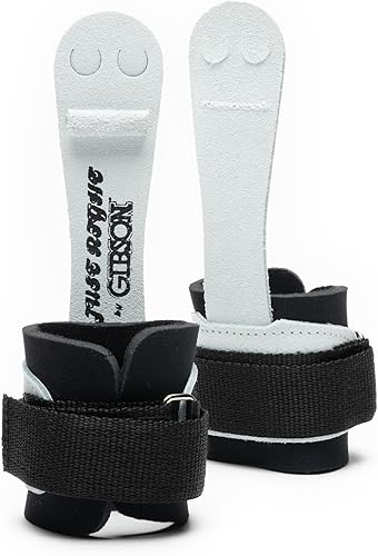 Miniatura 9 de Gibson Athletic Just Right Neo - Agarres de gimnasia para mujer, agarre de cuero con protector de muñeca de neopreno, cierre de velcro, agarres para