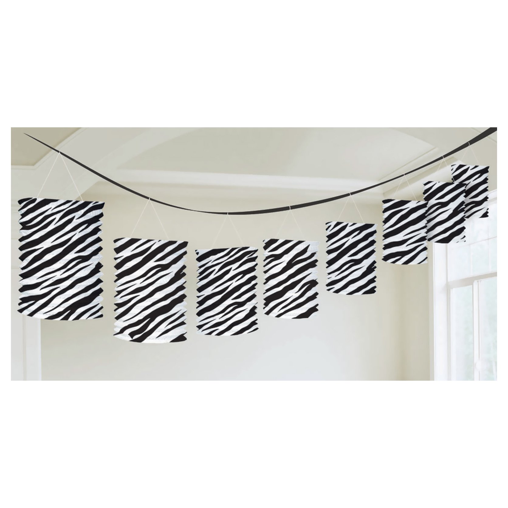 Amscan 220560 Paper Lanter Garland Kranz, Papier, Zebra