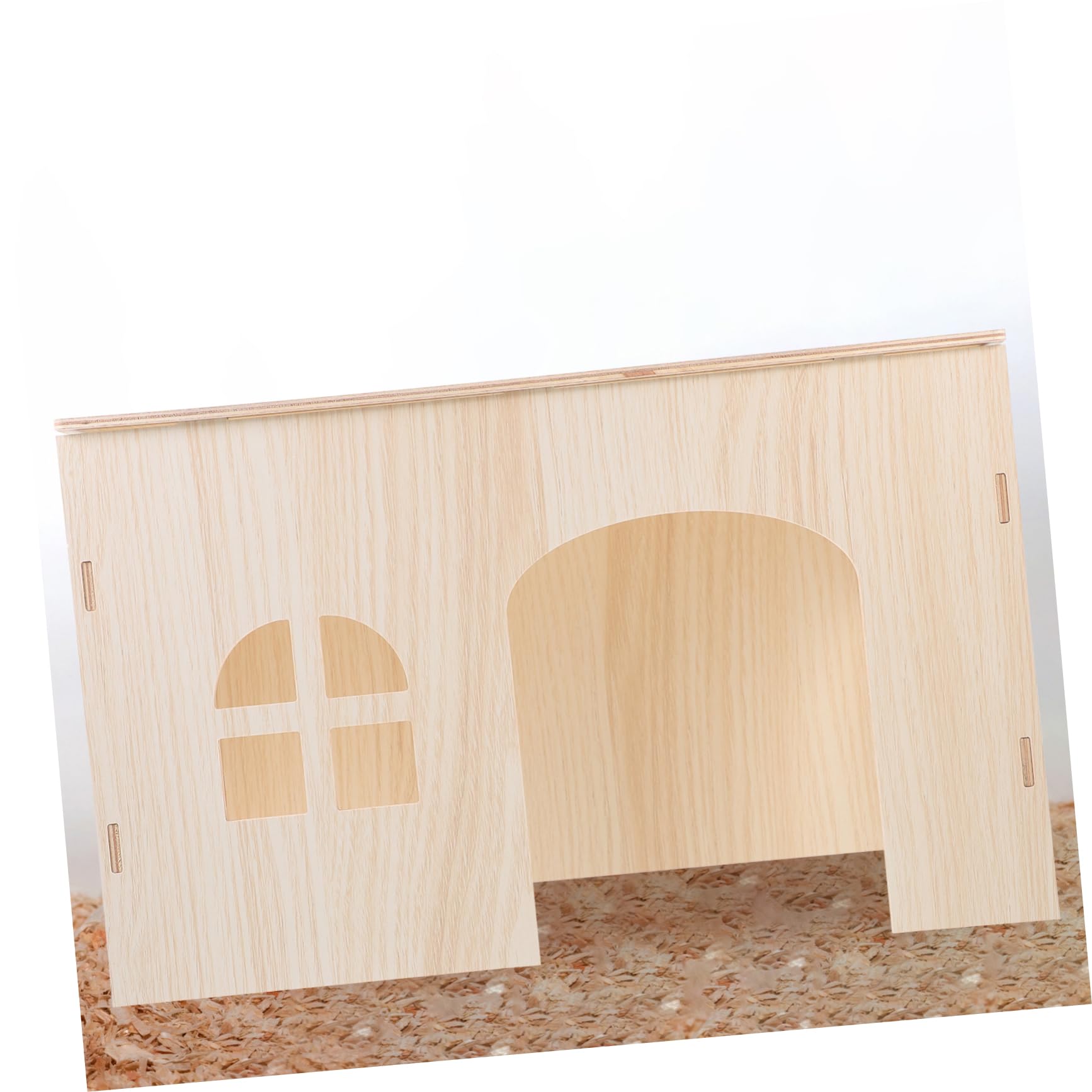 Sosoport Meerschweinchen Holzhaus aus Naturholz Spiel- und Versteckhaus mit Klettermöglichkeiten Haustier Wohnung für Hamster Eichhörnchen und Kleine Nagetiere Kleintier Zubehör für Innenbereich