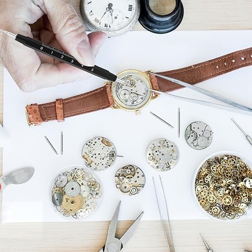 Miniatura 7 de Vin Beauty Paquete de 39 herramientas de barra de resorte de reloj, surtido de pasadores de acero inoxidable con herramienta de extracción de barra