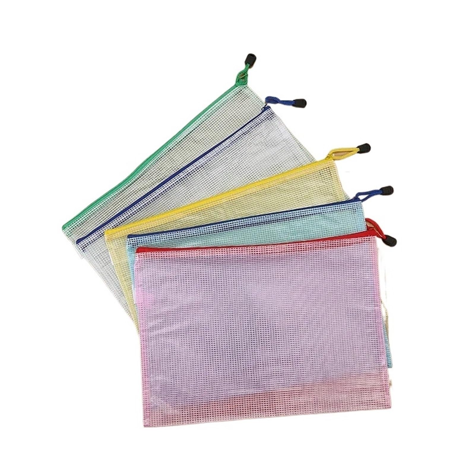 Dokumententasche mit Reißverschluss, A4, A4, 24 Stück, A3, Netzstoff, Dokumententasche, Dokumentenmappe, Federmäppchen, Aufbewahrungstaschen, Schule, Bürobedarf