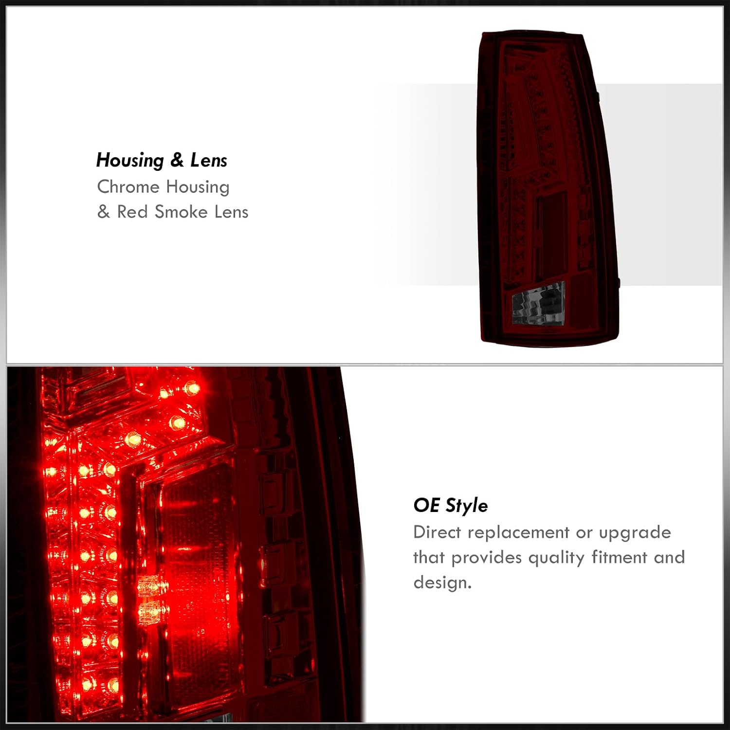 AJP Distributors Driving Brake Stop Signal LED Tail Lights Lamps Compatible/Replacement For C/K 1500 2500 3500 Pickup Blazer Suburban Tahoe 1988 1989 1990 1991 1992 1993 1994 1995 1996 1997 1998 1999
