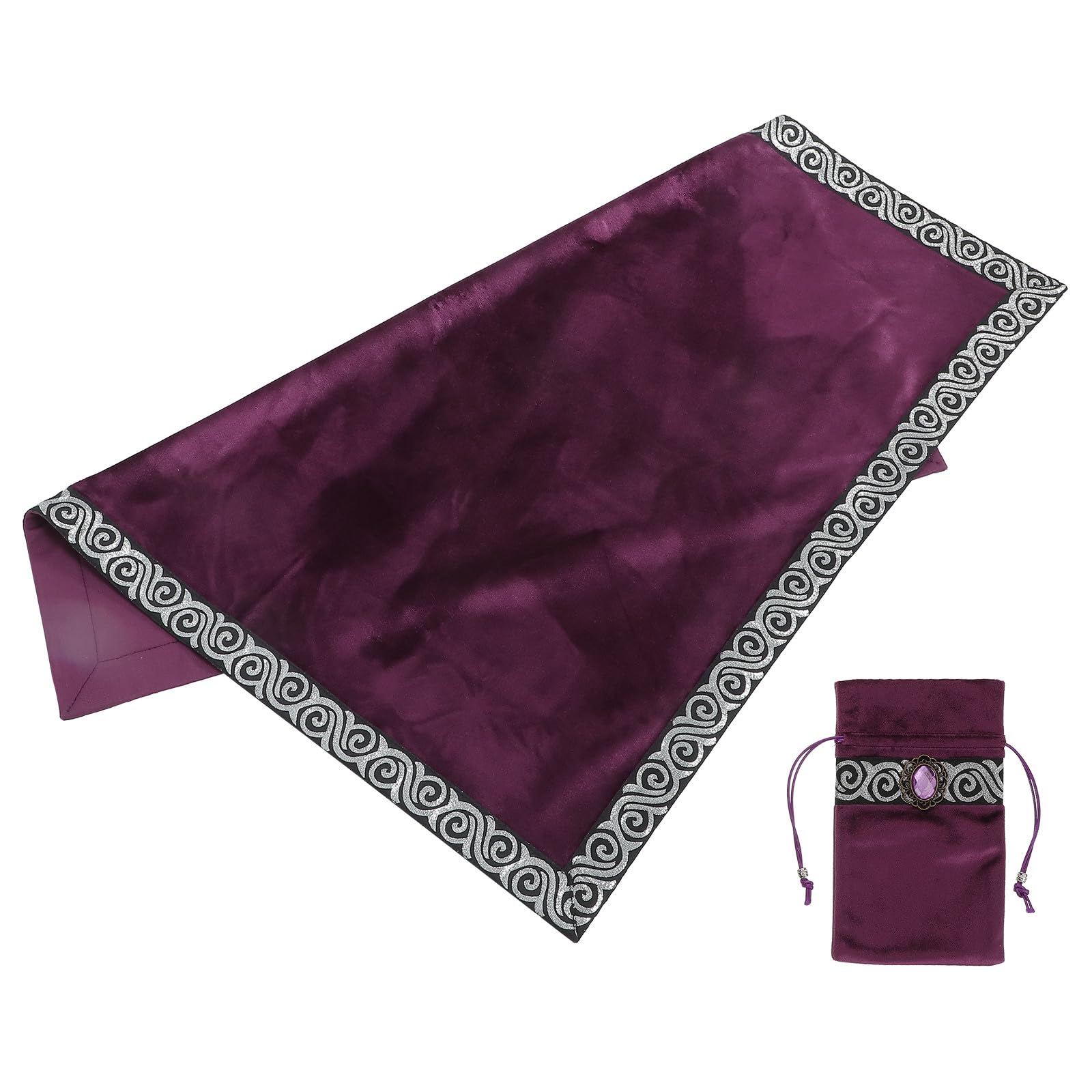 Nappe de tarot protectrice en velours 66x66cm pour éviter l'usure de vos cartes de jeu