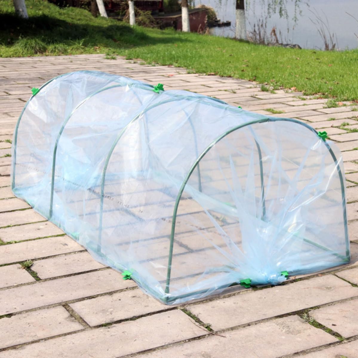 Serra da Giardino in Plastica Verde, Copertura Trasparente per Piante