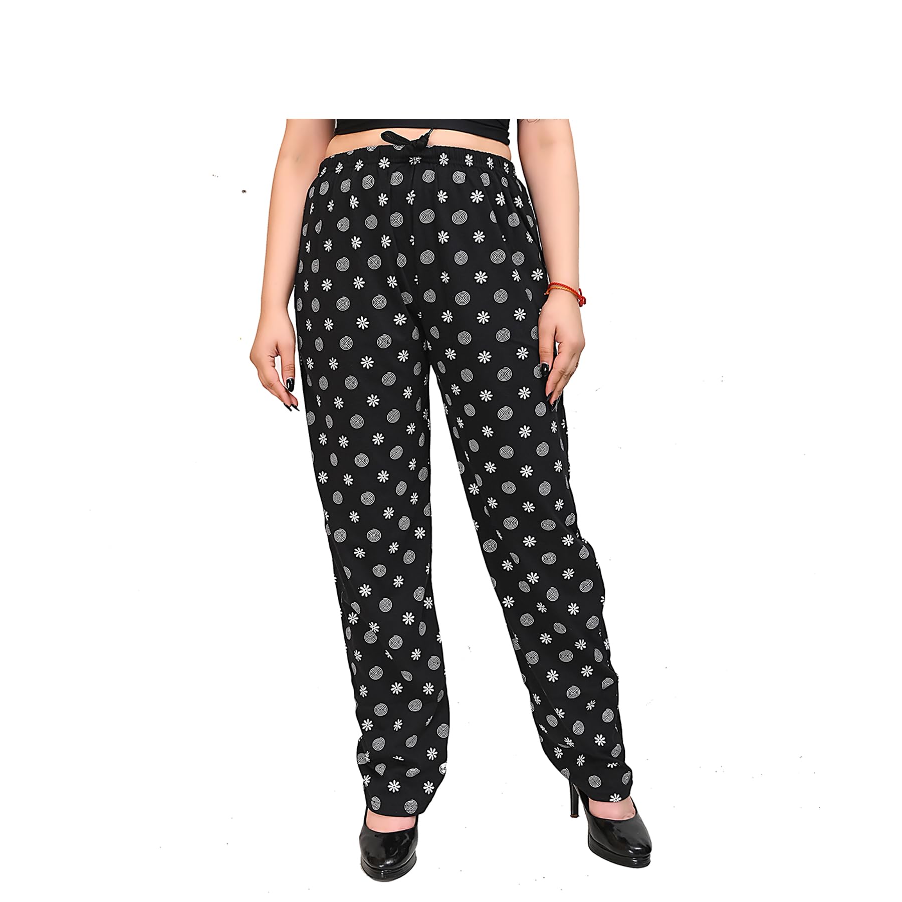 SK HOSIERY Women's Straight Fit Cotton Track Pants with Cut & Sew Stripes – Deep Pockets – Home Couture - Comfortable Pyjama/Pajama – Women Lounge Wear.-picture-40