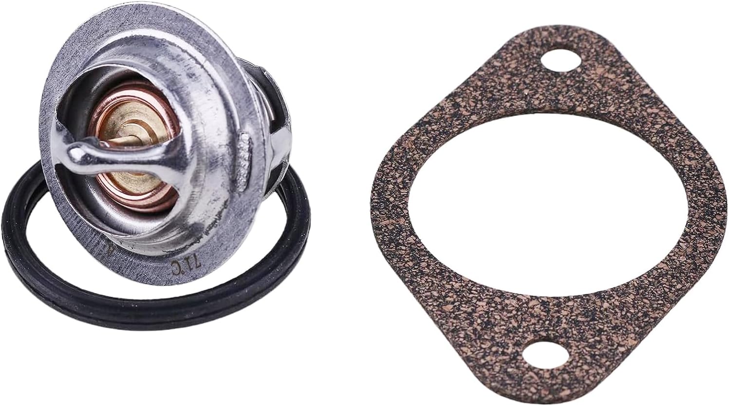 71°C 160°F Thermostat SBA145206020 83920280 with Gasket Seal Compatible with Ford New Holland 1510 1710 1110 1210 1310 1720 1920 1320 1520 1620 1715 3415 Tractors