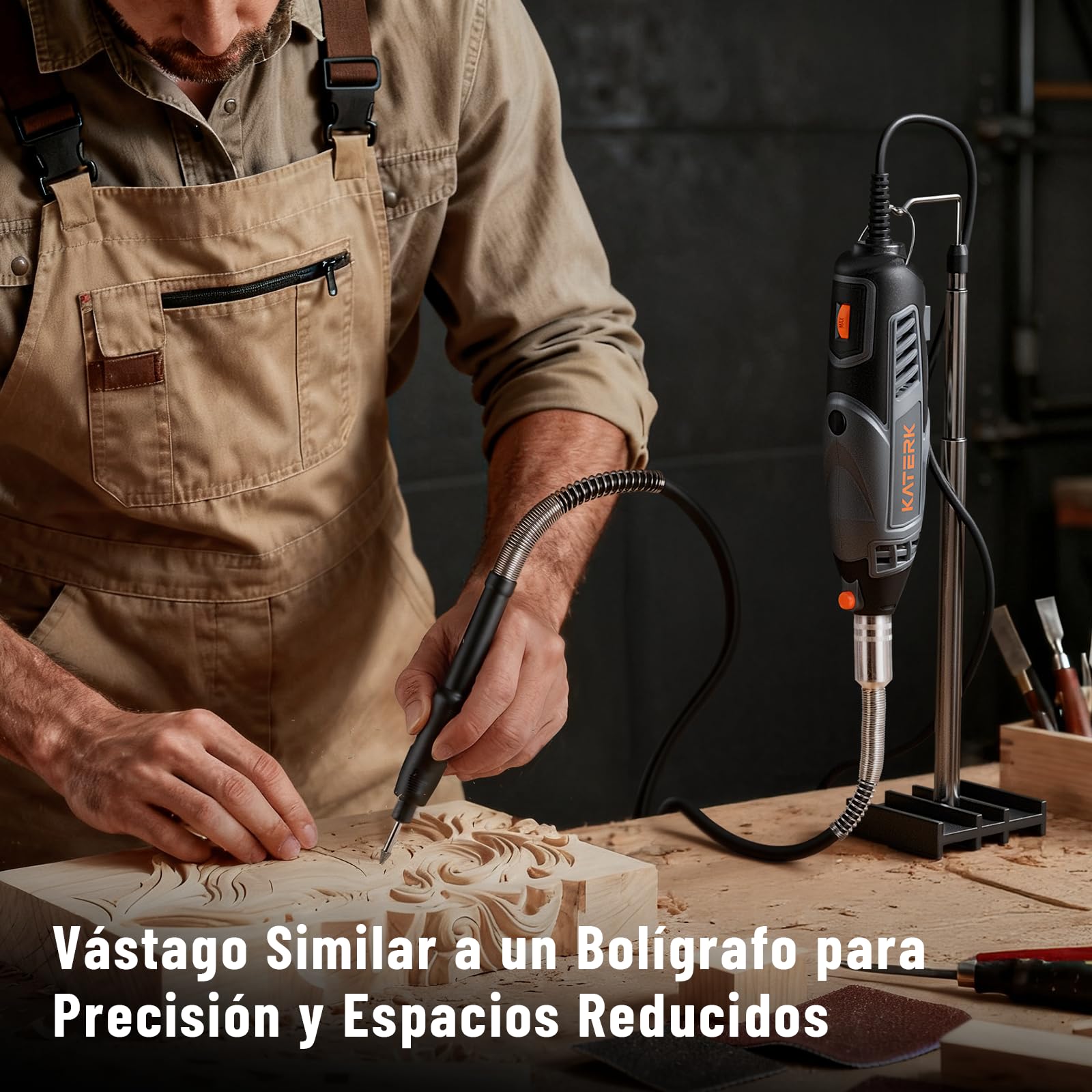 Katerk Herramientas de Amoladora 160W, Kit de Herramienta Rotativa de Velocidad Variable con Eje Flexible, 35000RPM,Mini Amoladora Eléctrica con 155 Accesorios para Grabar, Taladrar, Cortar, Esmerilar