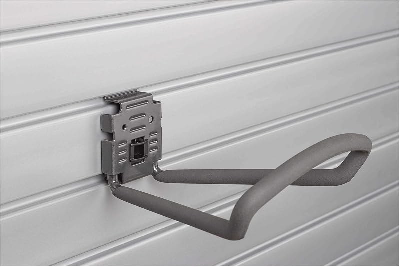 8" Loop Hook with Locking Bracket for Tool Storage on Slatwall Panels