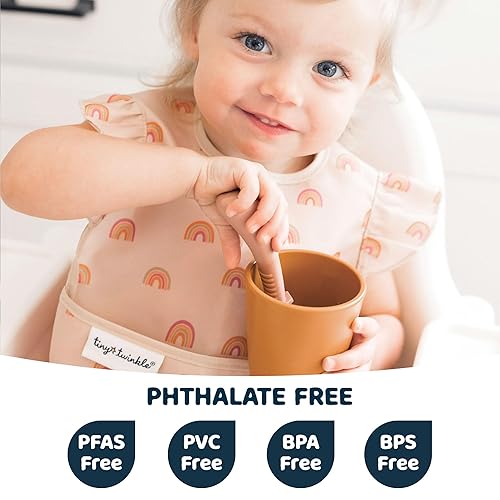 Miniatura 2 de Tiny Twinkle Babero a prueba de desorden babero impermeable para bebé niño o niña lavable a máquina cierre ajustable sin PVC BPA y ftalatos ideal