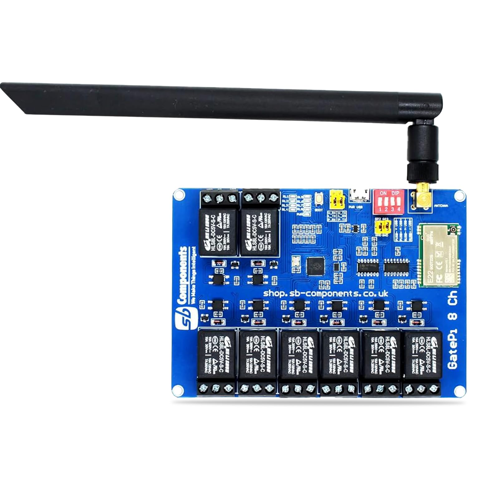 GatePi - Relè a 8 canali con modulo LoRa basato su modulo LoRa basato su Raspberry Pi 2040 Smart Data Transmission LoRa, trasmissione fino a 5 KM (433MHz)