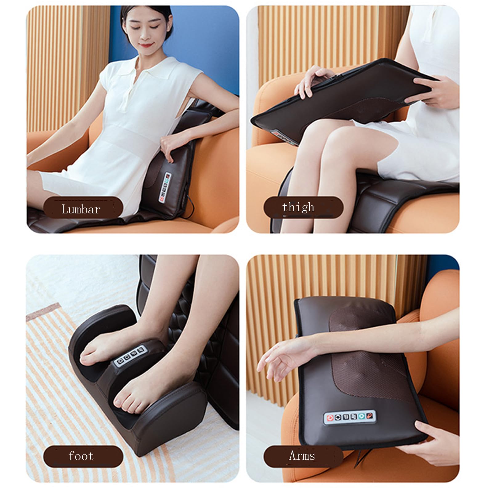 Matelas De Massage Vibrant À 10 Moteurs Avec Oreiller De Massage Du Cou Amovible, Tapis De Massage Complet Du Corps, Tapis Chauffant Complet Du Corps Pour La Relaxation Du Dos, De La Taille, Des Jam