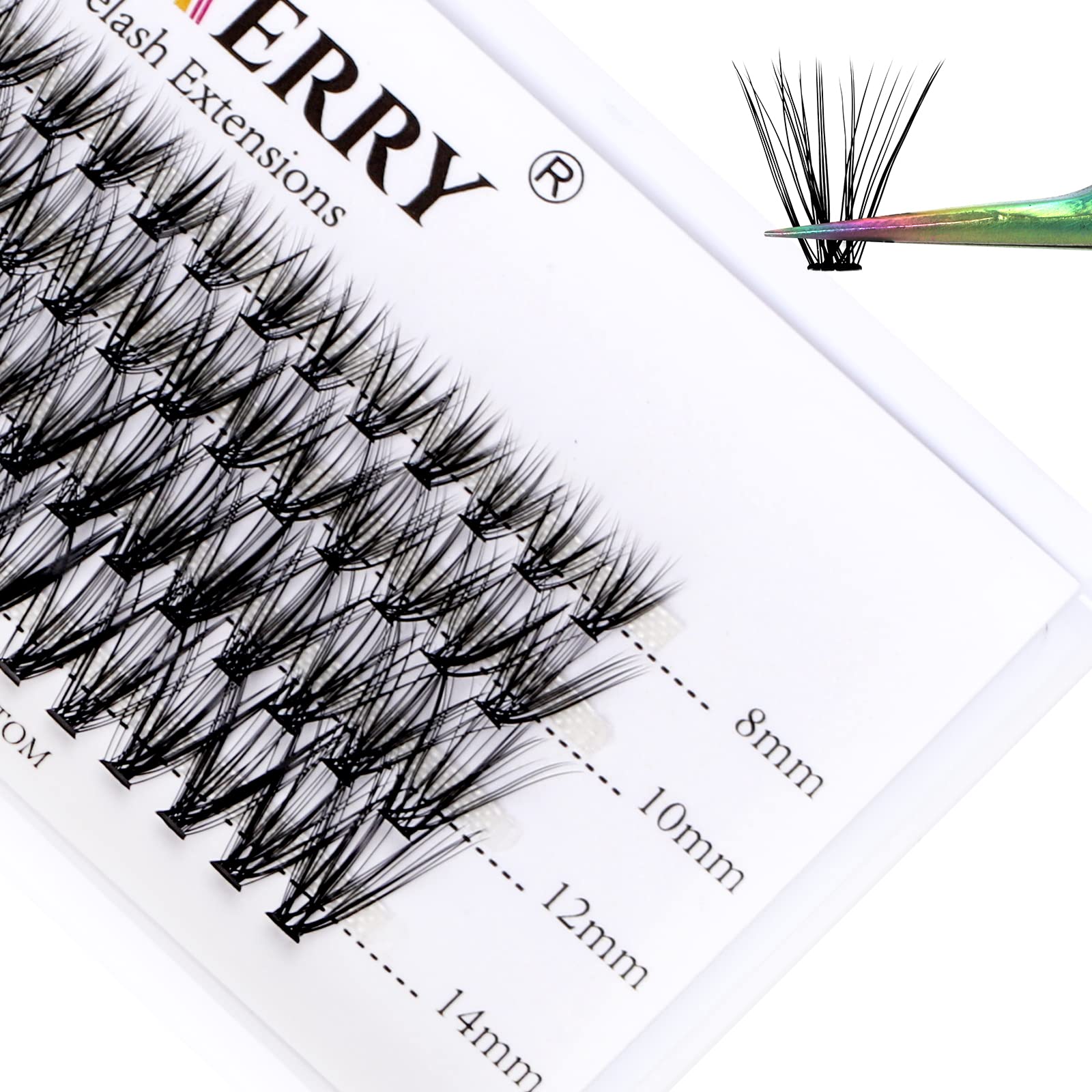 Kit De Extensión De Pestañas Postizas Individuales DIY con 240 PCS 8-16mm Pestañas Pelo a Pelo y Pegamento Pinzas Gemerry (30+40D) — view 27