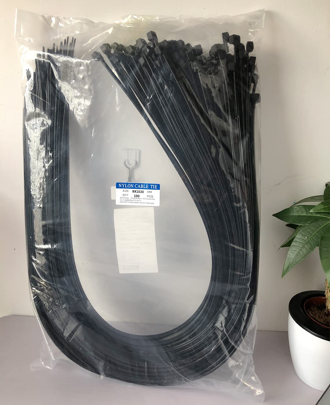 100x Kabelbinder Aus PA66-Nylon – 400 Mm Lang, 80 Kg Zugfestigkeit, Für Innen/außen