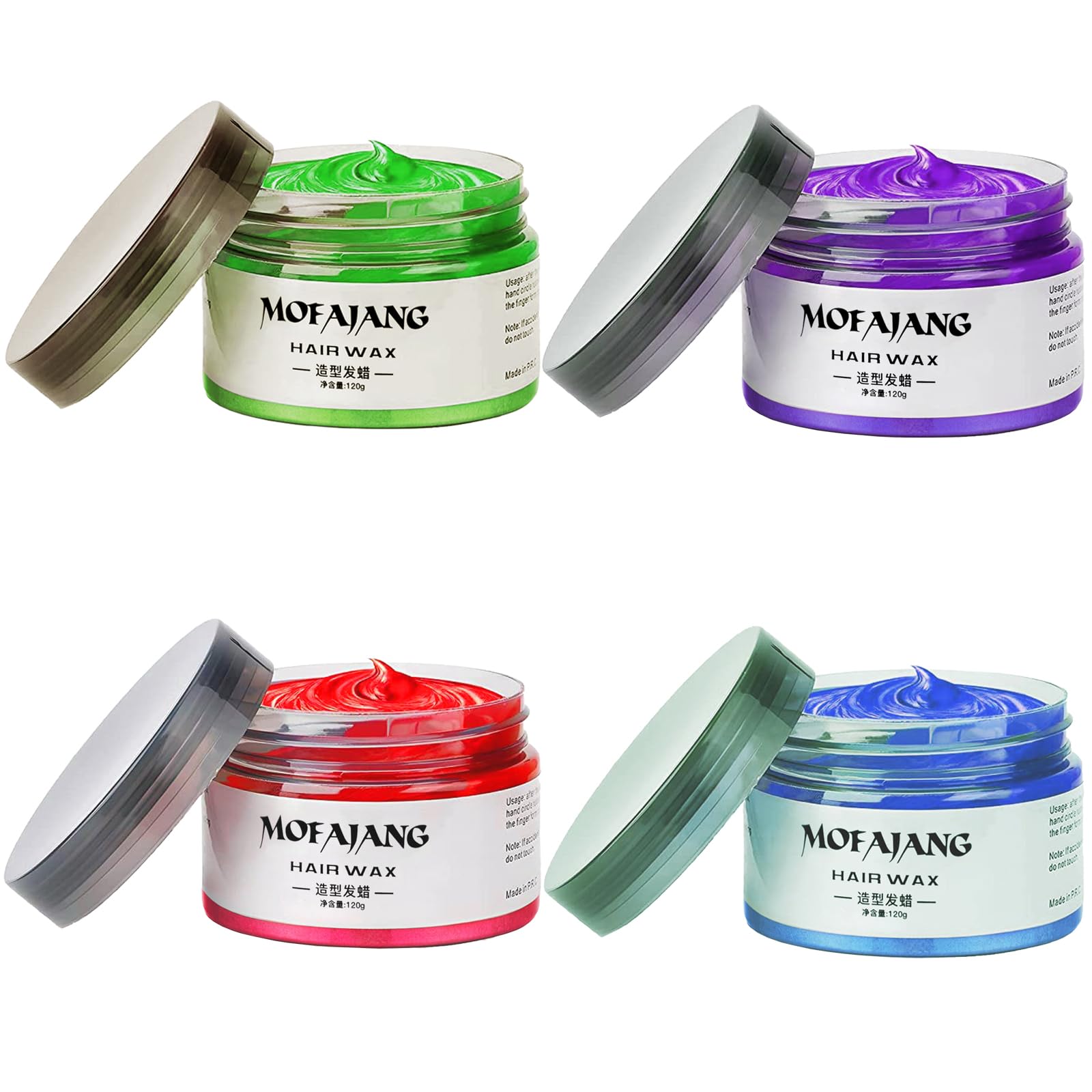 Temporary Hair Color Chalk For Kids, Hair Wax Color For 4 5 6 7 8 9 Year Old Girl Gifts, Birthday,Party, Cosplay DIY, Children's Day, Halloween, Christmas (4, Red Blue Purple Green)