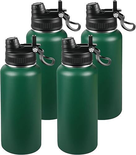 Miniatura 45 de Botella de agua aislada de 22 onzas, tapa 2 en 1 a prueba de fugas (sorbo/pajilla) + asa, botella de acero inoxidable para deportes, viajes, trabajo