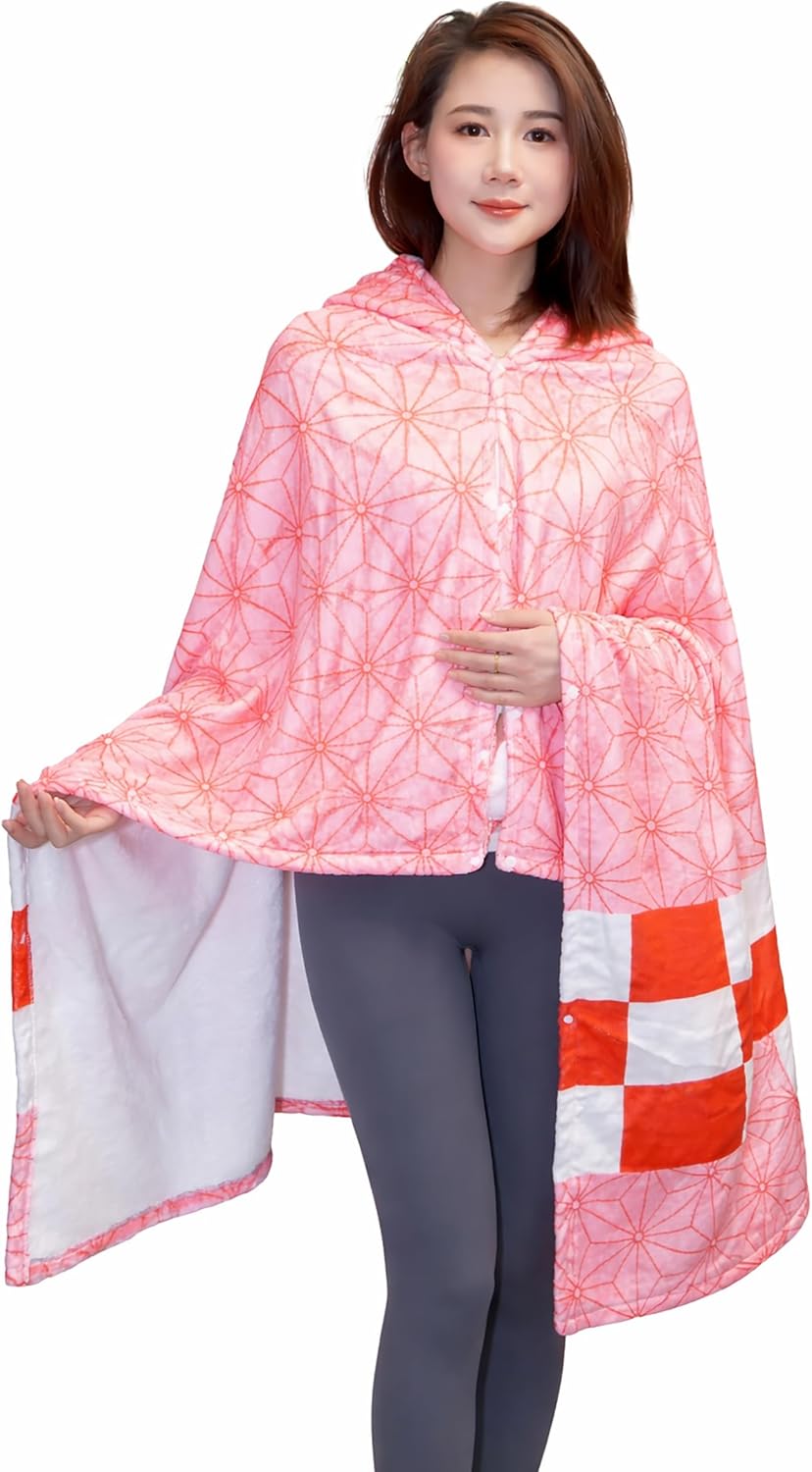 Hooded Wearable Blanket Hoodie Cosplay Cloak Shawl Wrap Nap Quilt 160x100 cm (63x40 in)