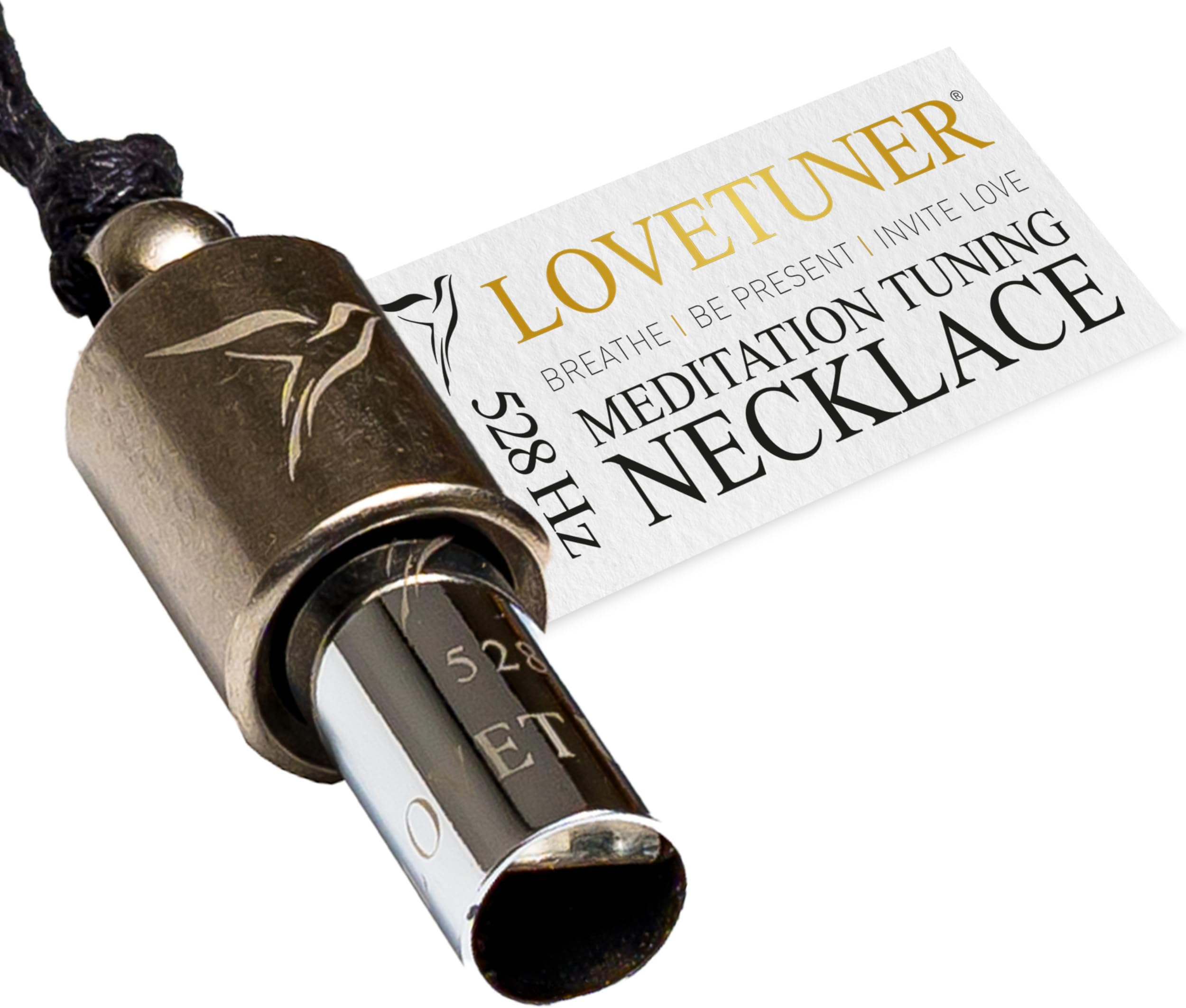 528Hz Breathing Necklace for Stress Relief, Mindfulness & Meditation | Sound Healing Whistle for Anxiety, Focus, Calm & Relaxation | Emotional Wellness, Inner Peace & Balance Necklace