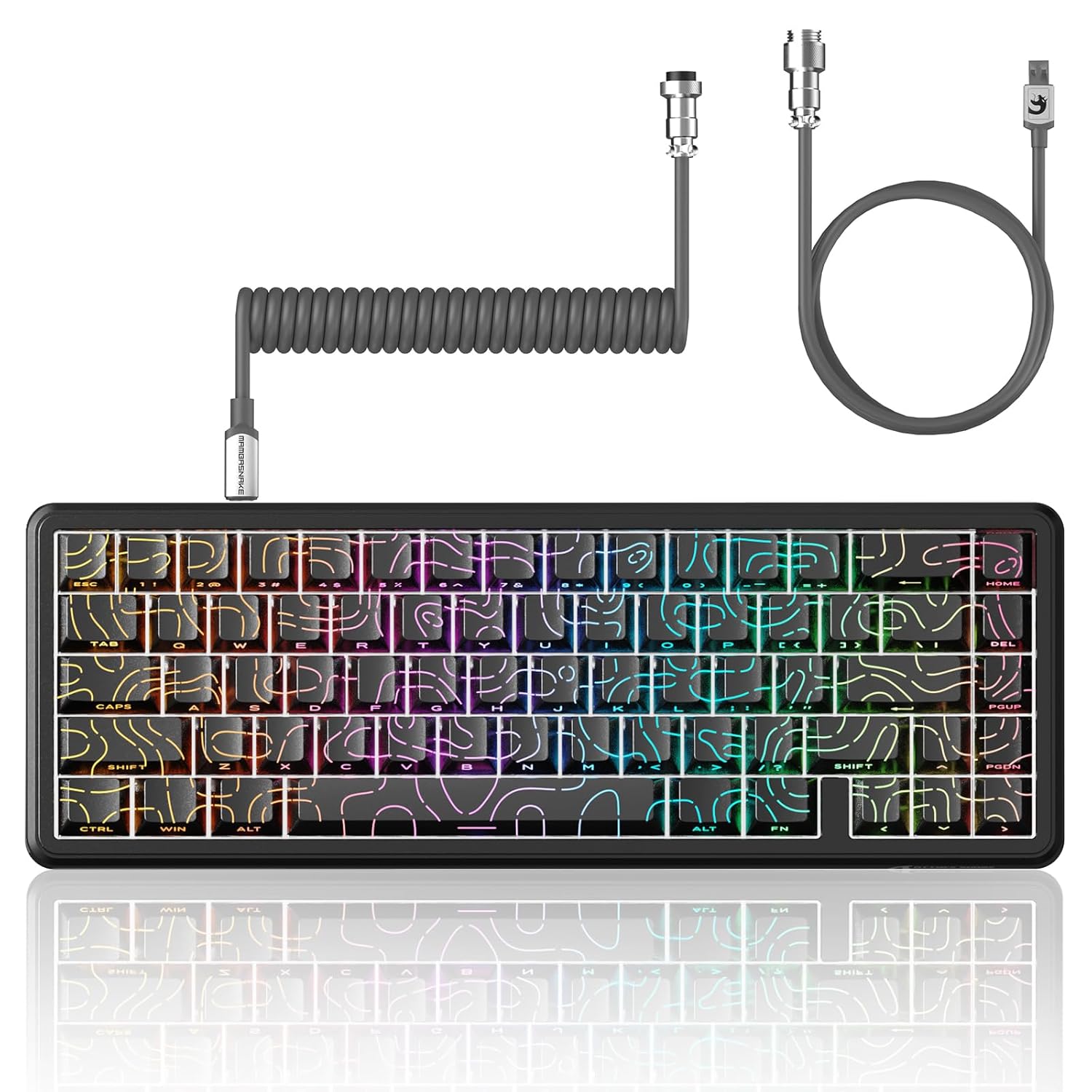 ATTACK SHARK X65 HE 60 Wired Magnetic Keyboard with Adjustable Actuation 8000 Hz Polling Rate Hall Effect Switches