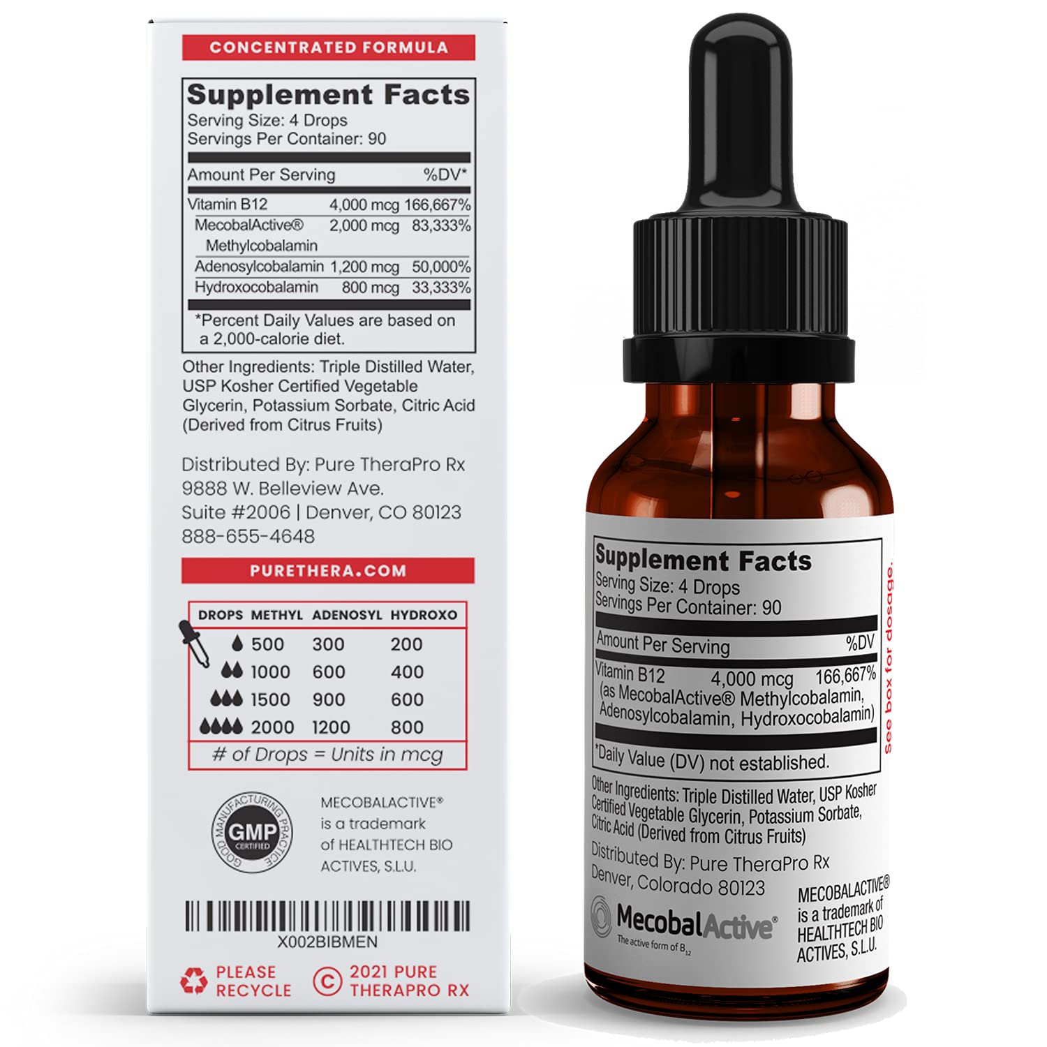 BioActive B12 FullSpectrum (Sublingual Drops) 90 Day Supply 4,000 mcg