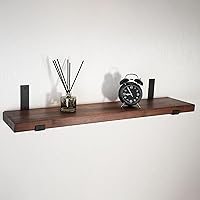 Vista 7 de CONSDAN Estante flotante para pared, estante de libros montado en pared, estantes colgantes, estantería flotante para libros para dormitorio, baño