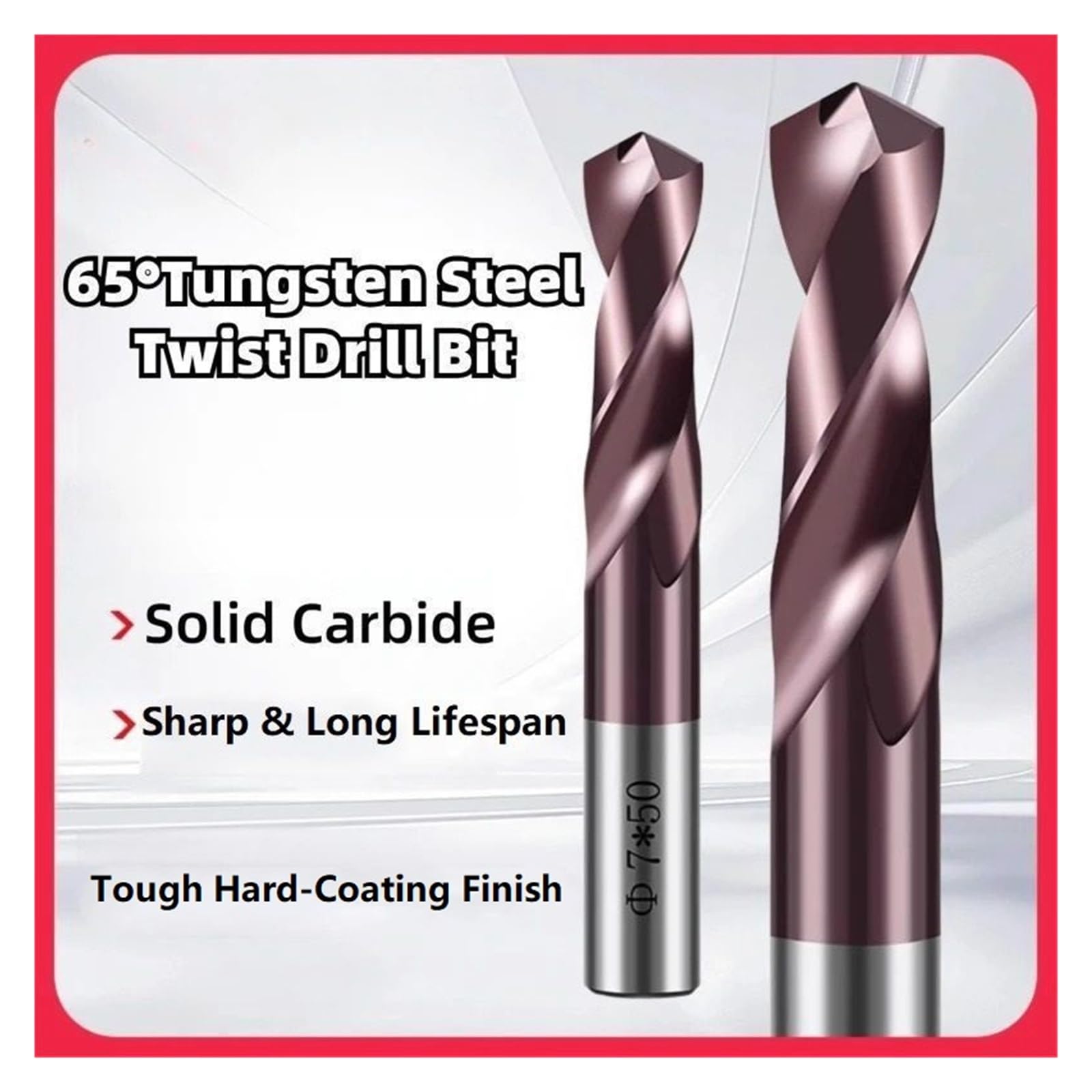 Juego de brocas helicoidales de acero de tungsteno, brocas de carburo de 65°, herramientas de perforación industriales de precisión para metal, acero inoxidable, hierro de 1 mm a 20 mm(22mm)