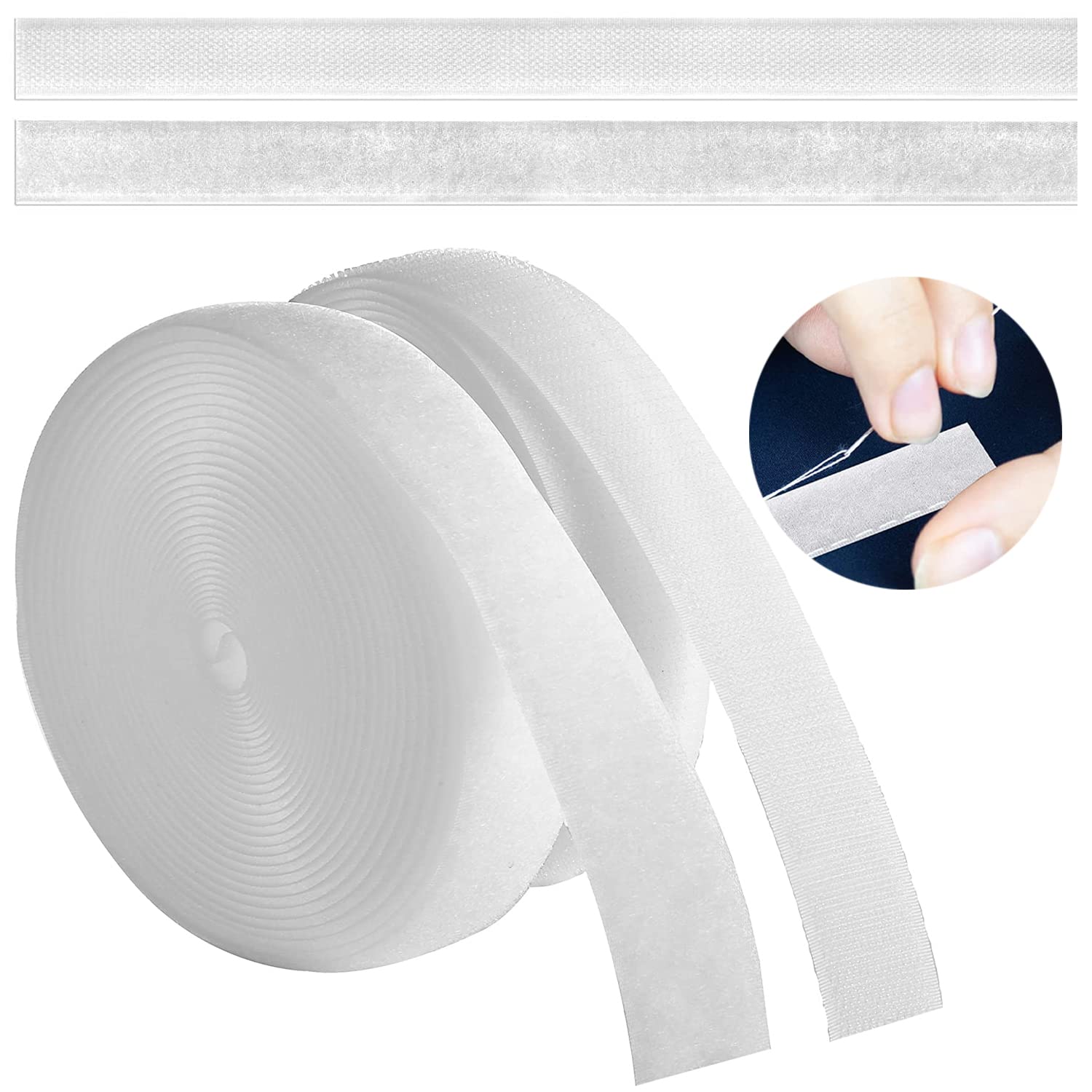 Wild Accessories Hook & Loop Non-Adhesive Tape Roll for Home, School, Office, Art & craft DIY projects work and more, Fabric Fastener Tape for Sewing Crafts, DIY, Clothes (25mm x 15 Meters - White) (B0BBXYRWNP) Amazon Price History, Amazon Price Tracker