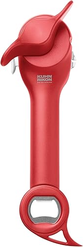 Miniatura 2 de Kuhn Rikon Auto Safety Master Abridor para latas, botellas y tarros, 9 x 2.75 pulgadas, rojo