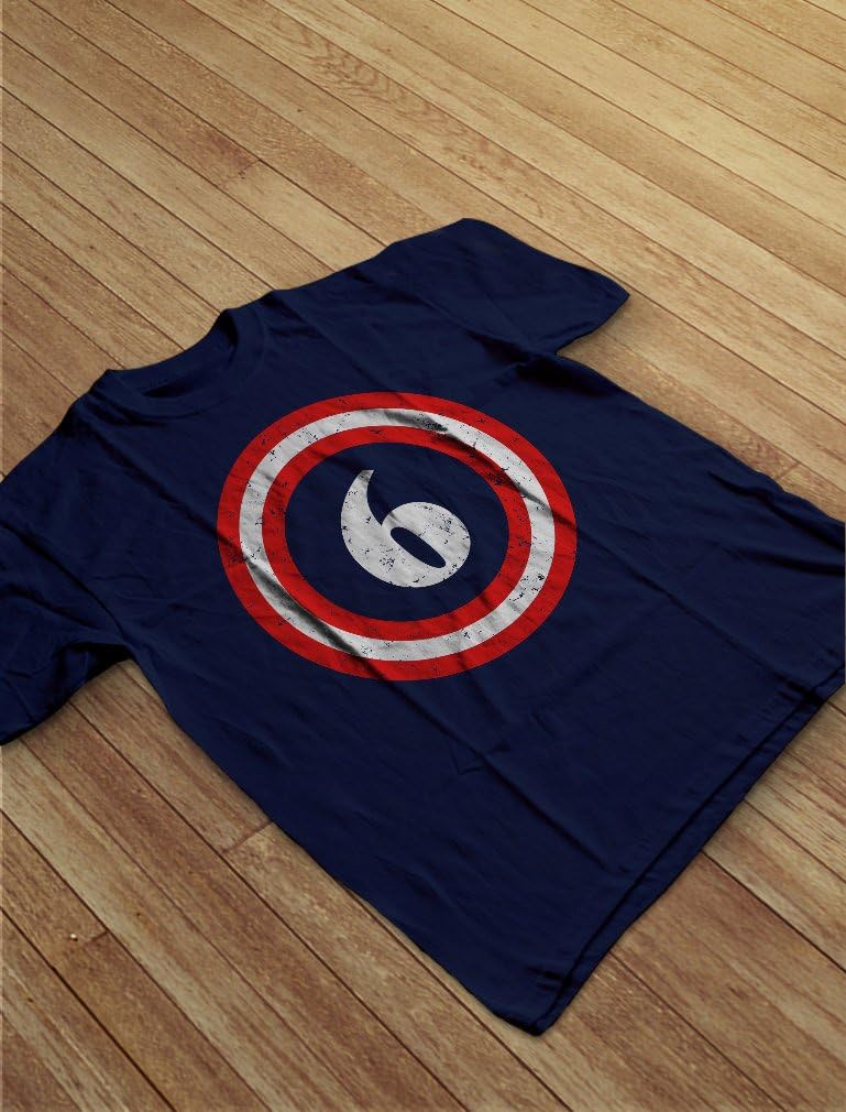 Tstars Captain 6th Birthday Shirt - Fun Gift Tee for 6-Year-Old Boys & Girls, Toddler and Youth Kids T-Shirt