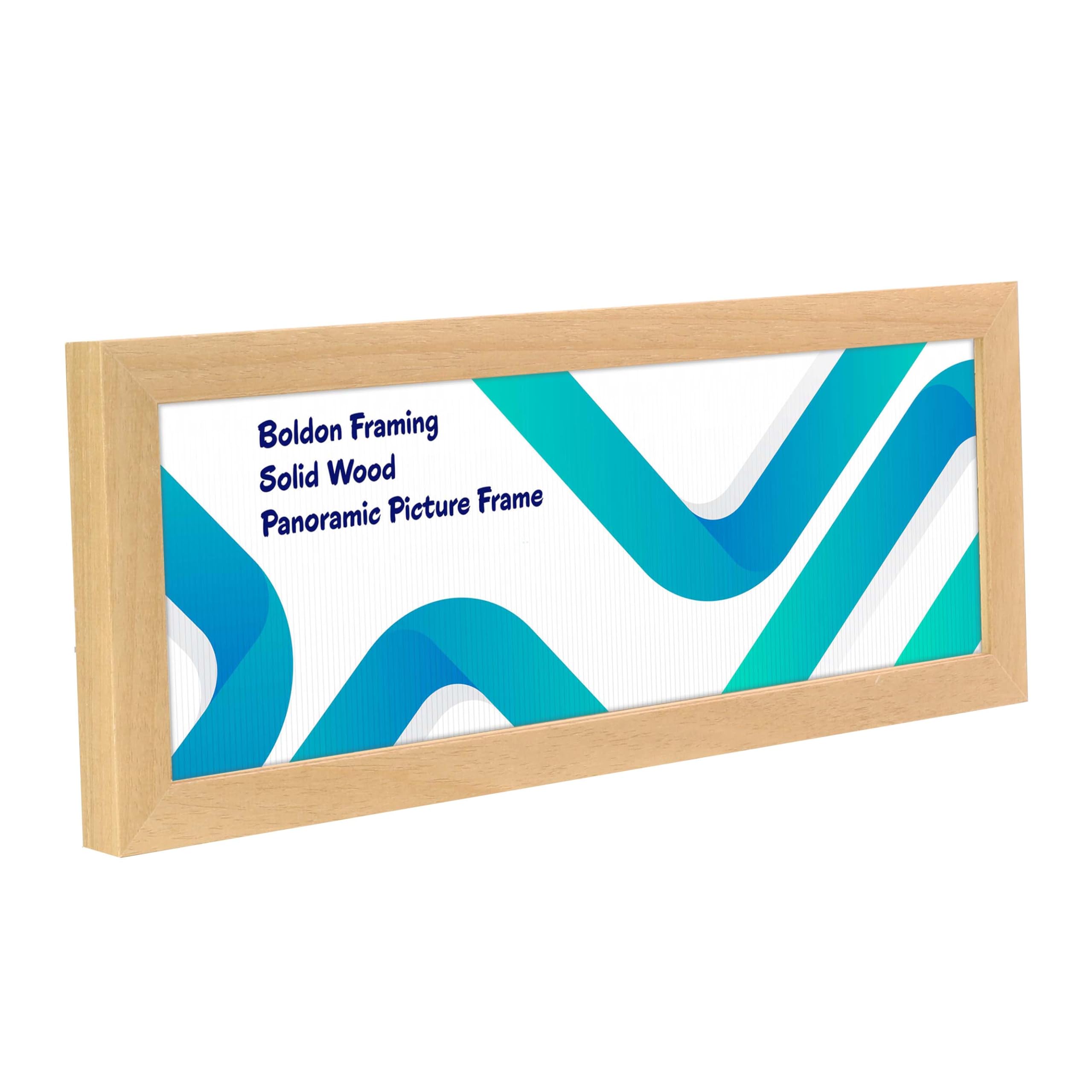 Boldon Framing - Oak 12x5 Solid Wood Thin Panoramic Sizes Picture Frames Photo Frames Modern Poster Frame