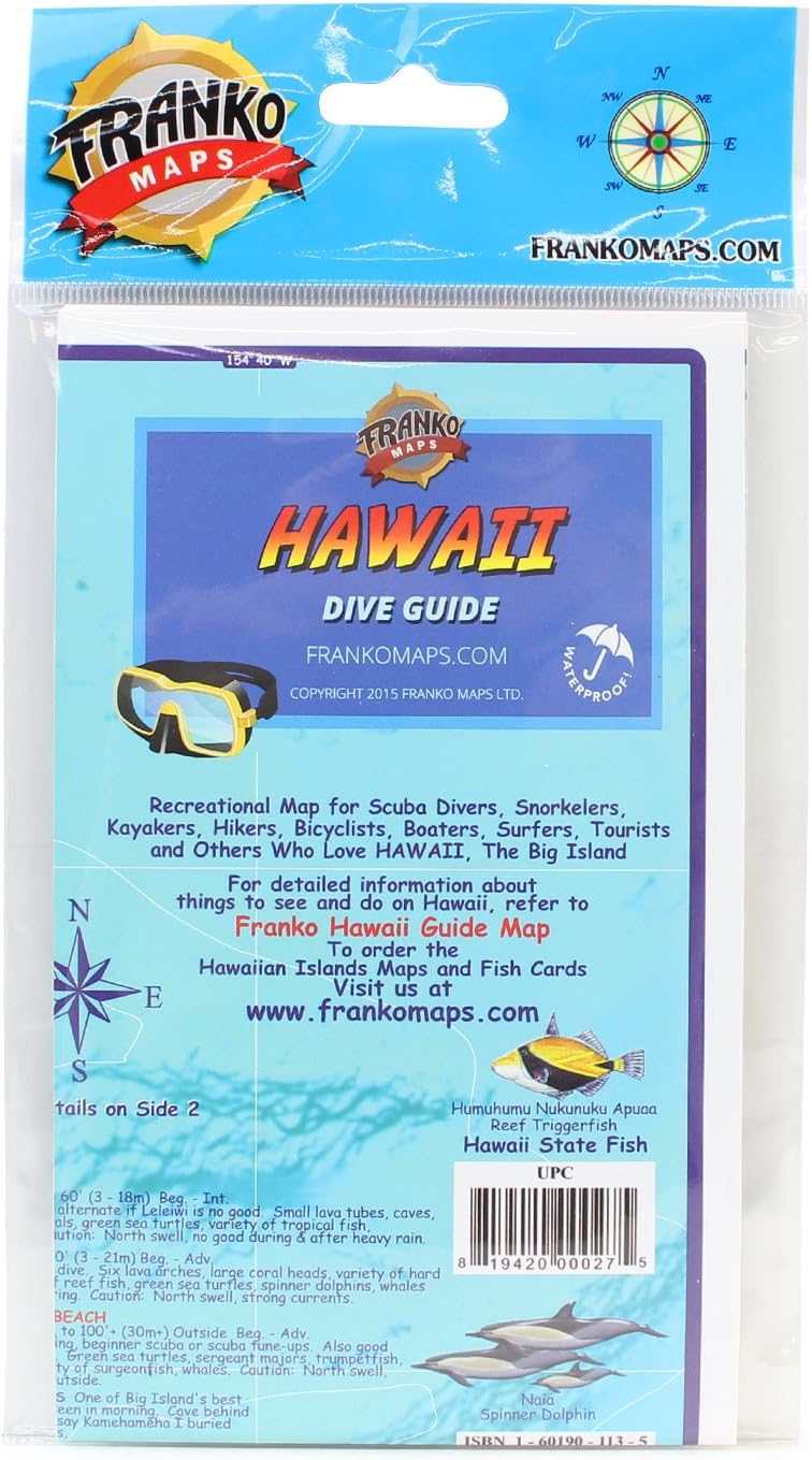 Franko's Dive Map of Hawaii, the Big Island