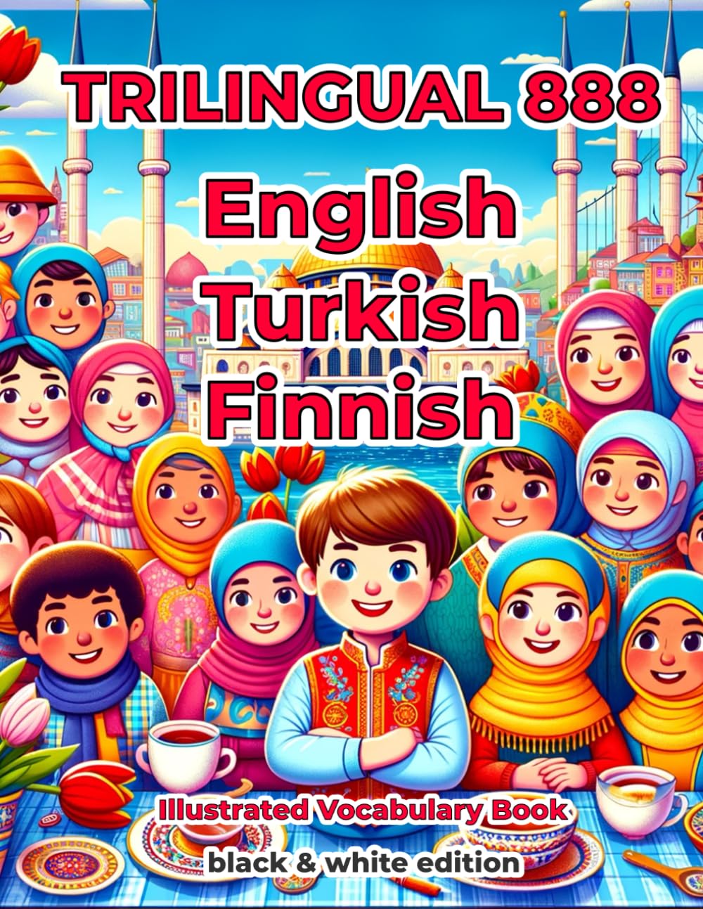 Trilingual 888 English Turkish Finnish Illustrated Vocabulary Book: Help your child become multilingual with efficiency