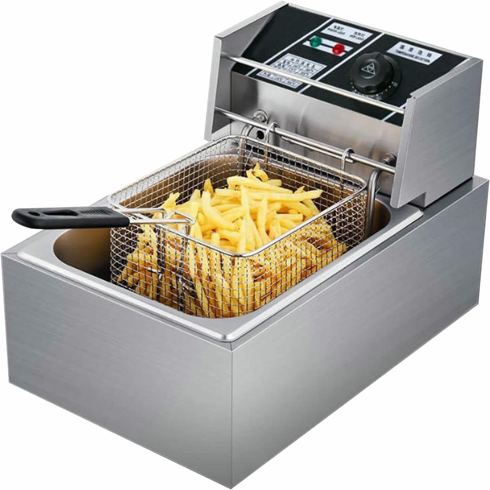 Friteuse électrique 10L anti-projections avec hublot et inox durable